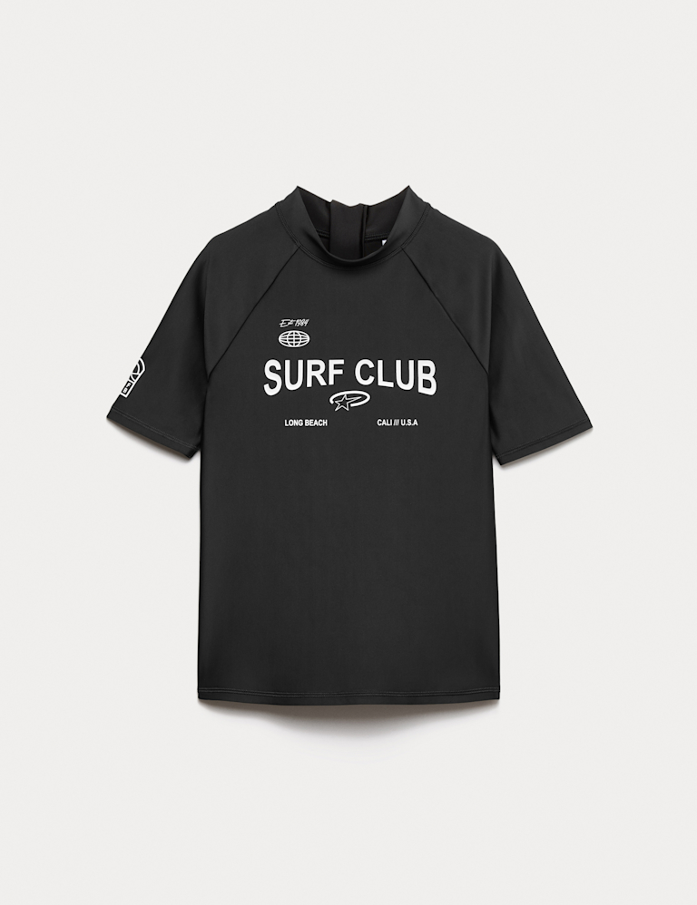Surf Club` Slogan Rash Vest (6-16 Yrs)