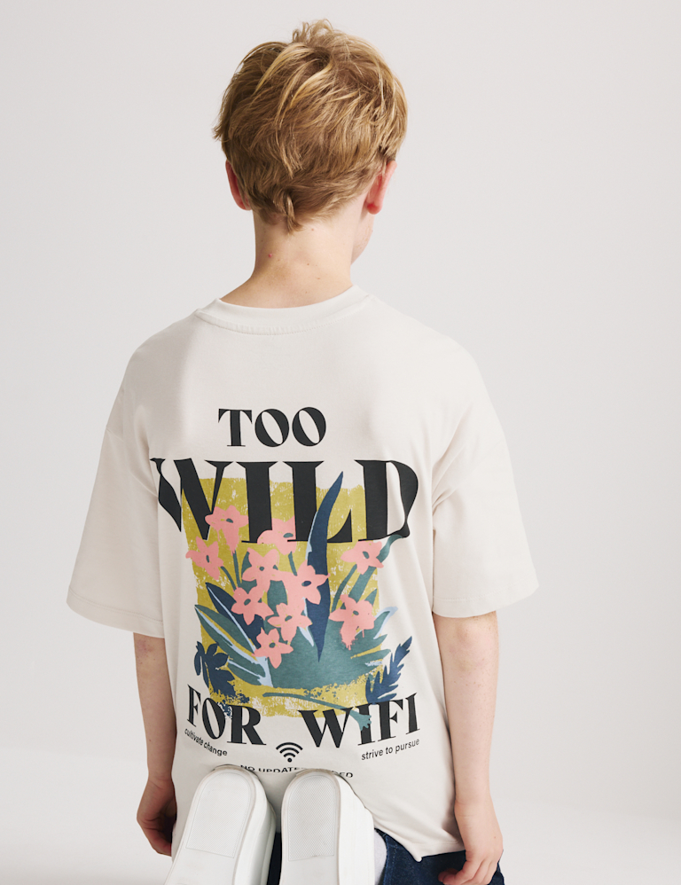 Pure Cotton Back Graphic T-Shirt (6-16 Yrs)