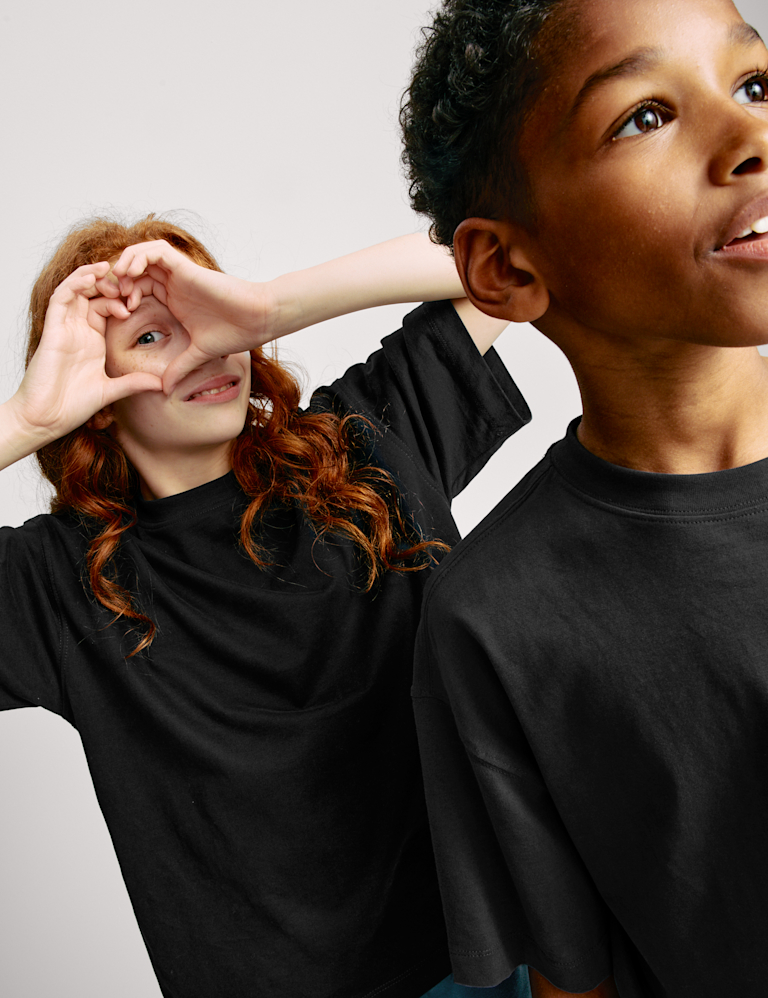 Pure Cotton Plain T-Shirt (6-16 Yrs)