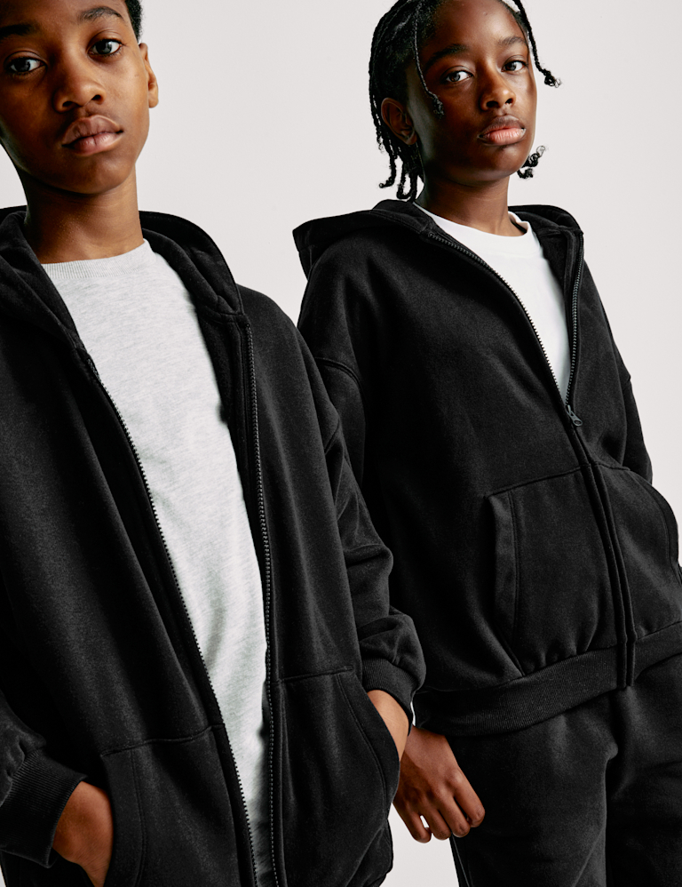 Cotton Rich Plain Hoodie (6-16 Yrs)