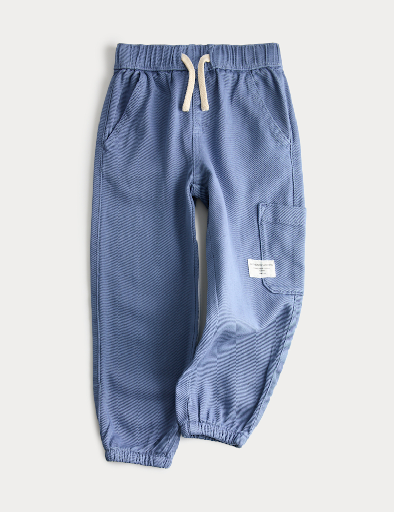 Relaxed Denim Cargo Jeans (2-8 Yrs)