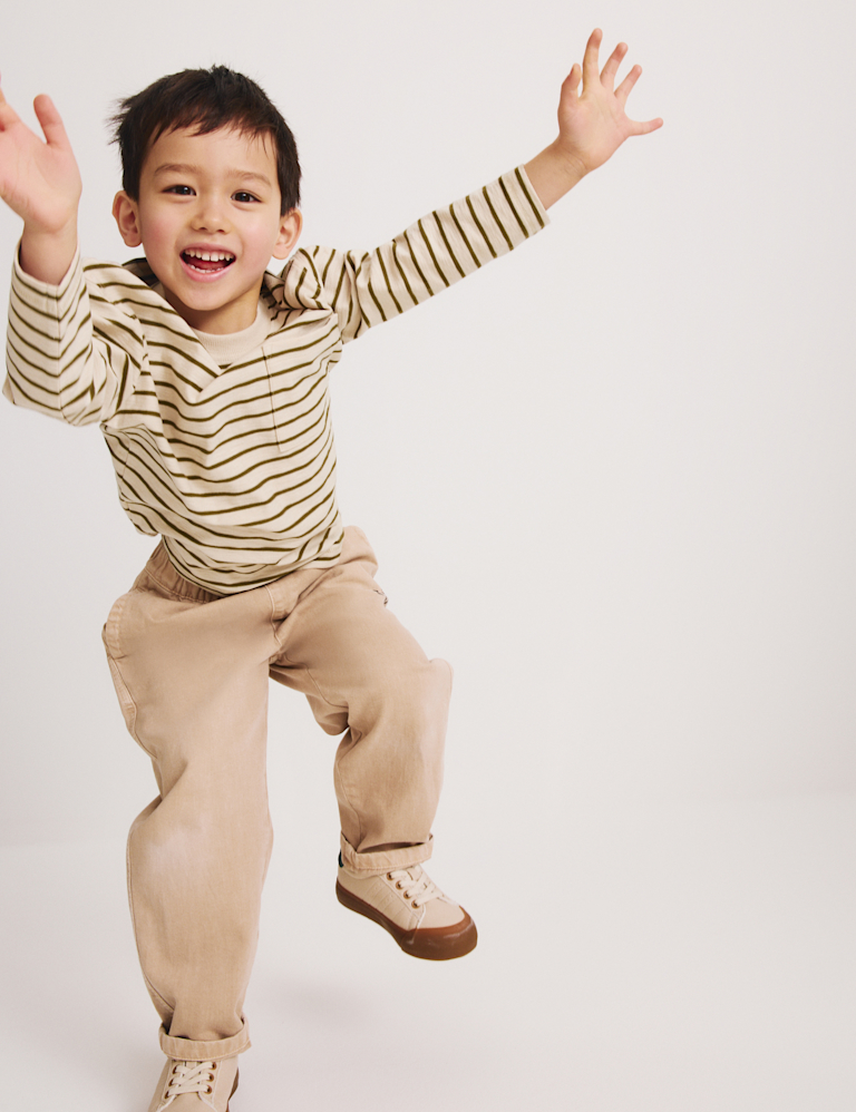 Pure Cotton Striped Top (2-8 Yrs)