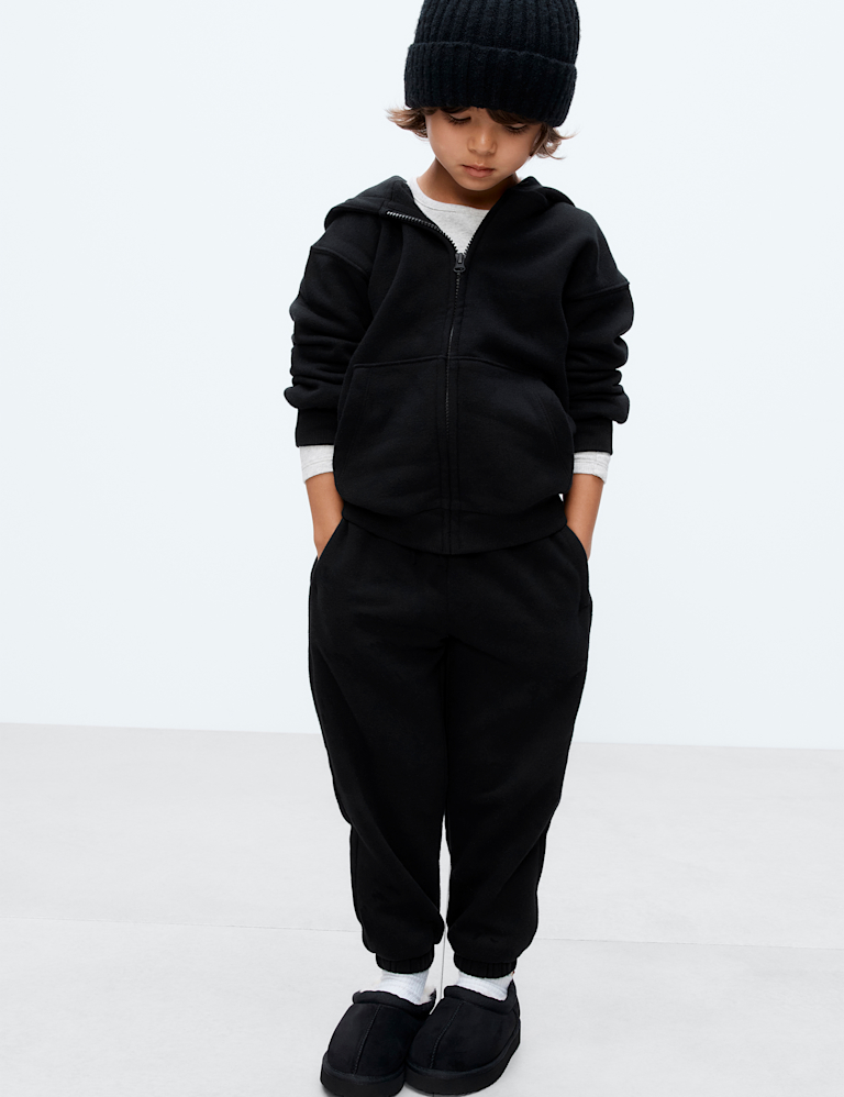 Cotton Rich Plain Joggers (2-8 Yrs)
