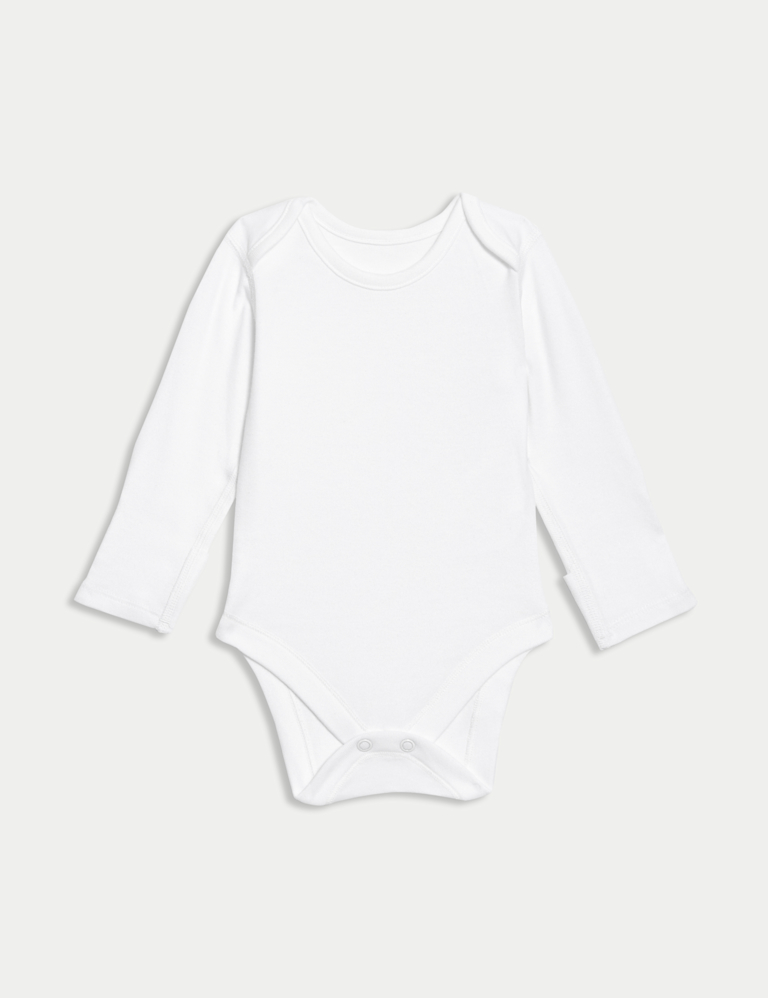 7 Pack Pure Cotton Long Sleeve Bodysuits (5lbs-3 Yrs)