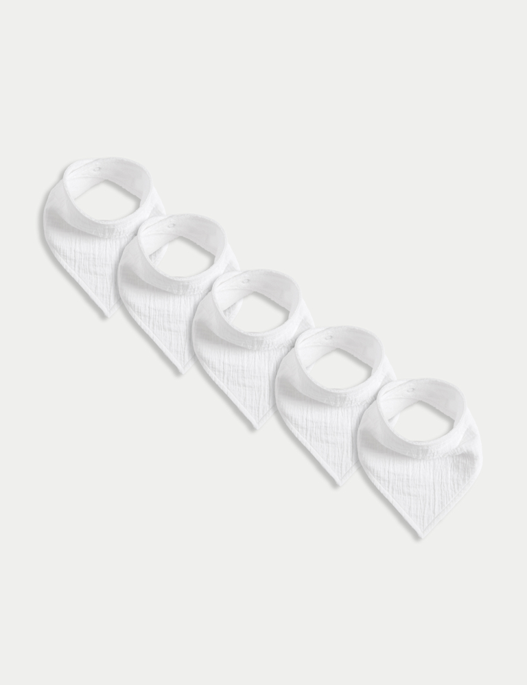 5 Pack Cotton Rich Dribble Bibs