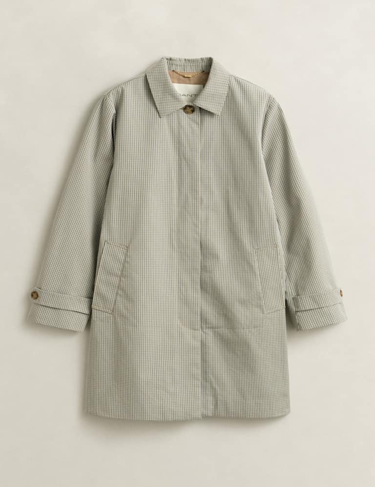 Gant Cotton Rich Checked Car Coat
