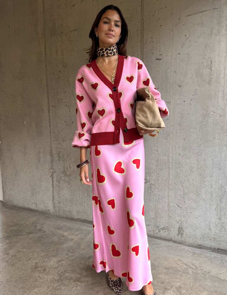 Printed Maxi Wrap Skirt