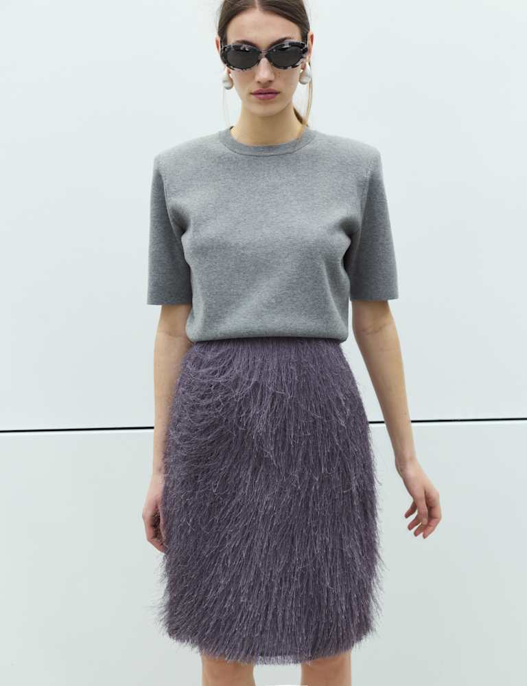 Tassel Midi Pencil Skirt