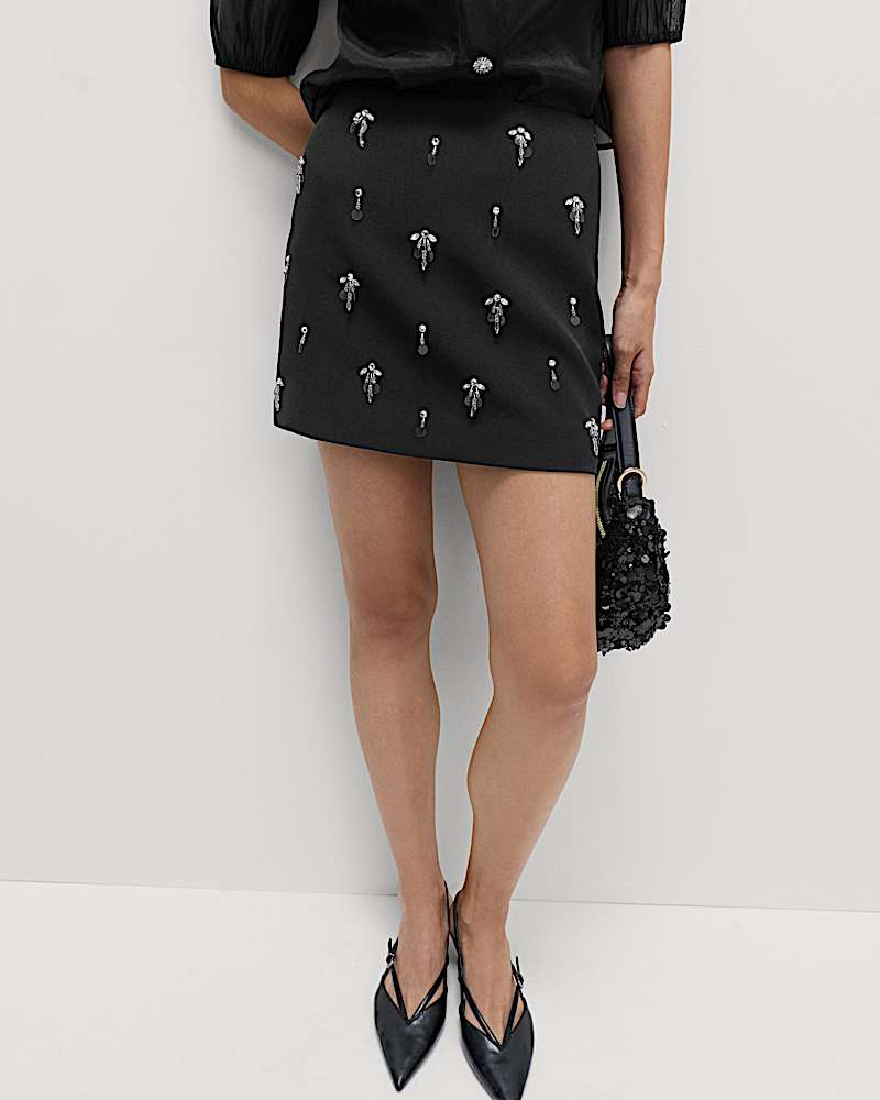 Disc Embellished Mini A-Line Skirt M&S India sale best picks