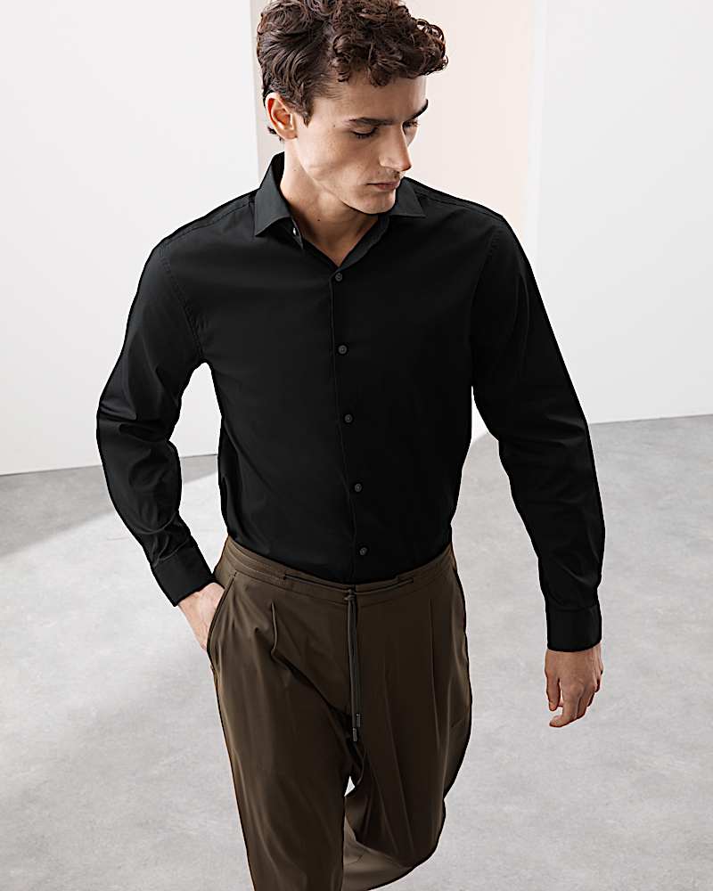 Slim Fit Performance Shirt M&S India men office wear sale