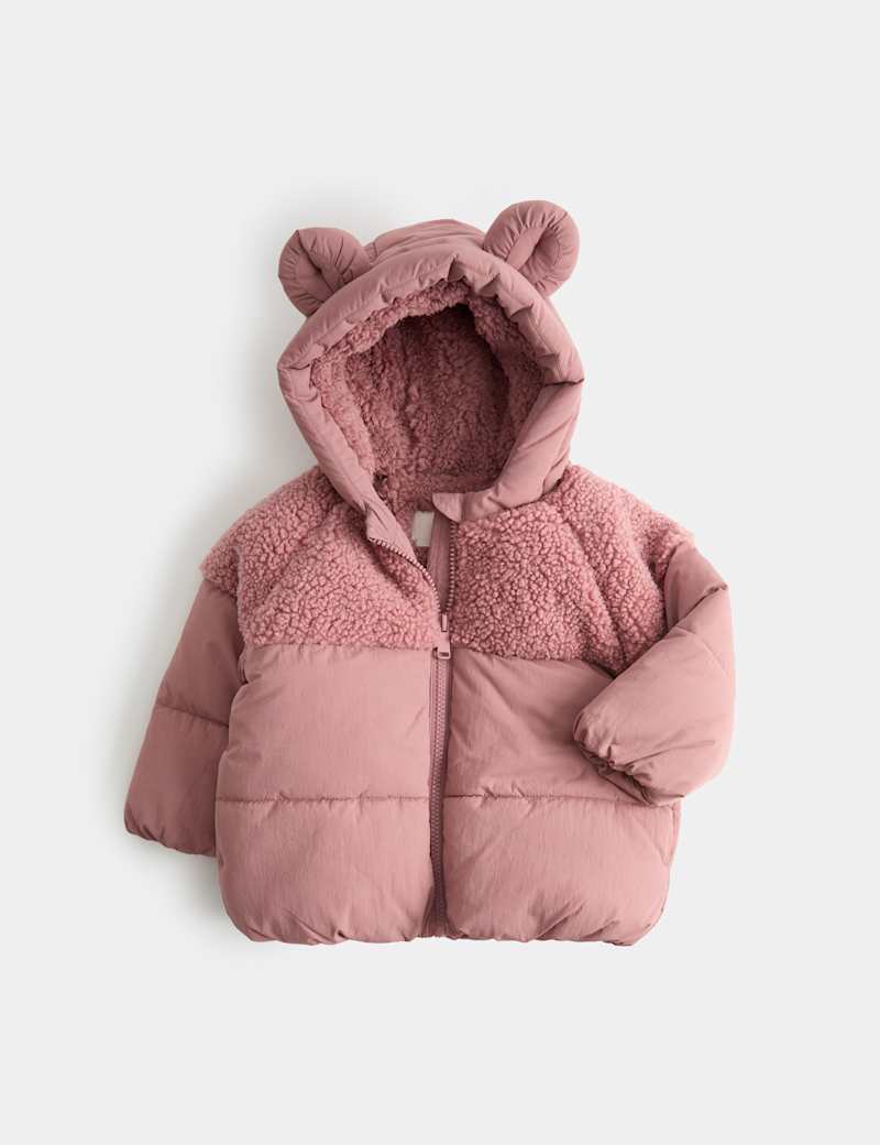 M&S Midweight Padded Panelled Coat for babies and toddlers