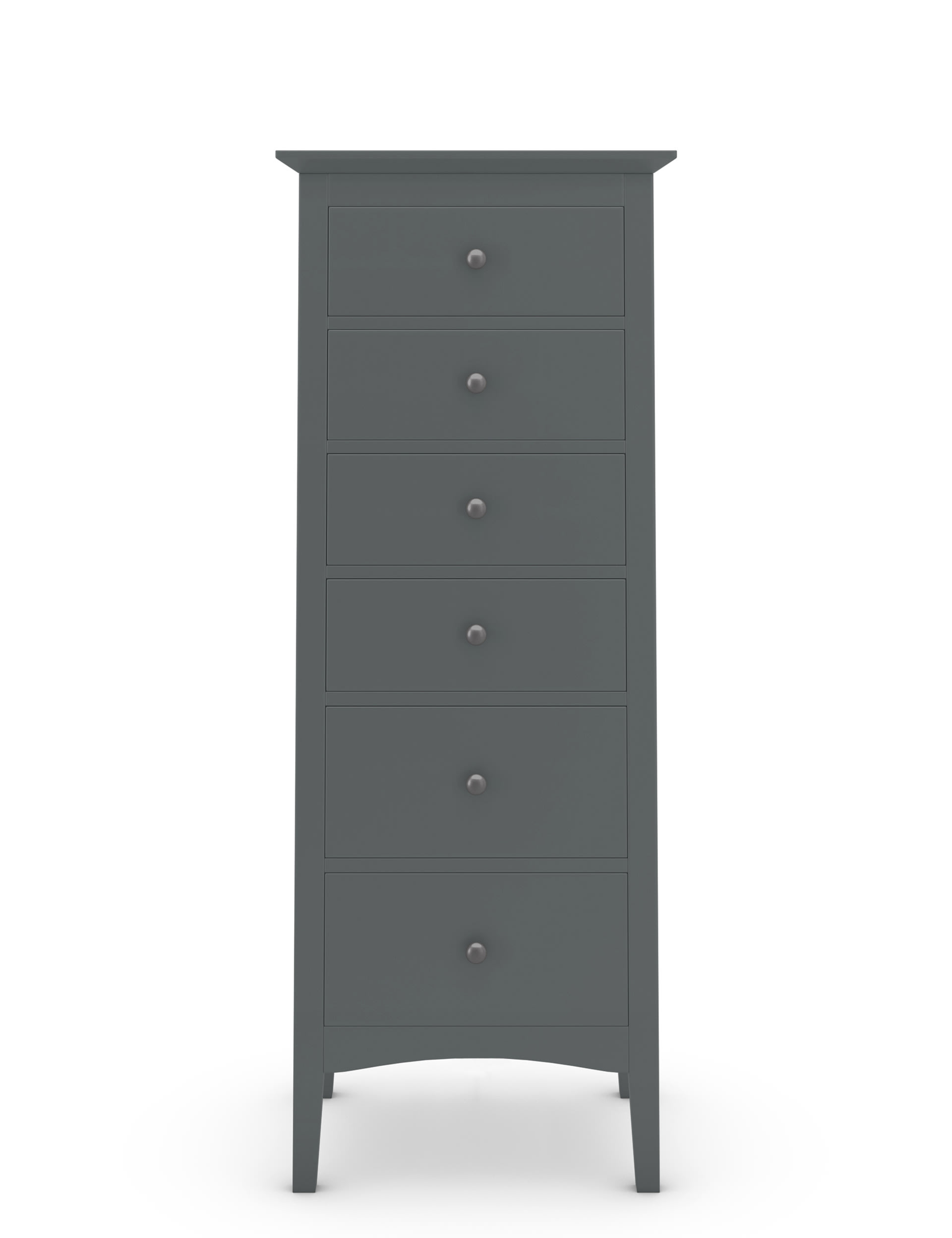 Hastings Dark Grey Tall 6 Drawer Chest 2 of 9