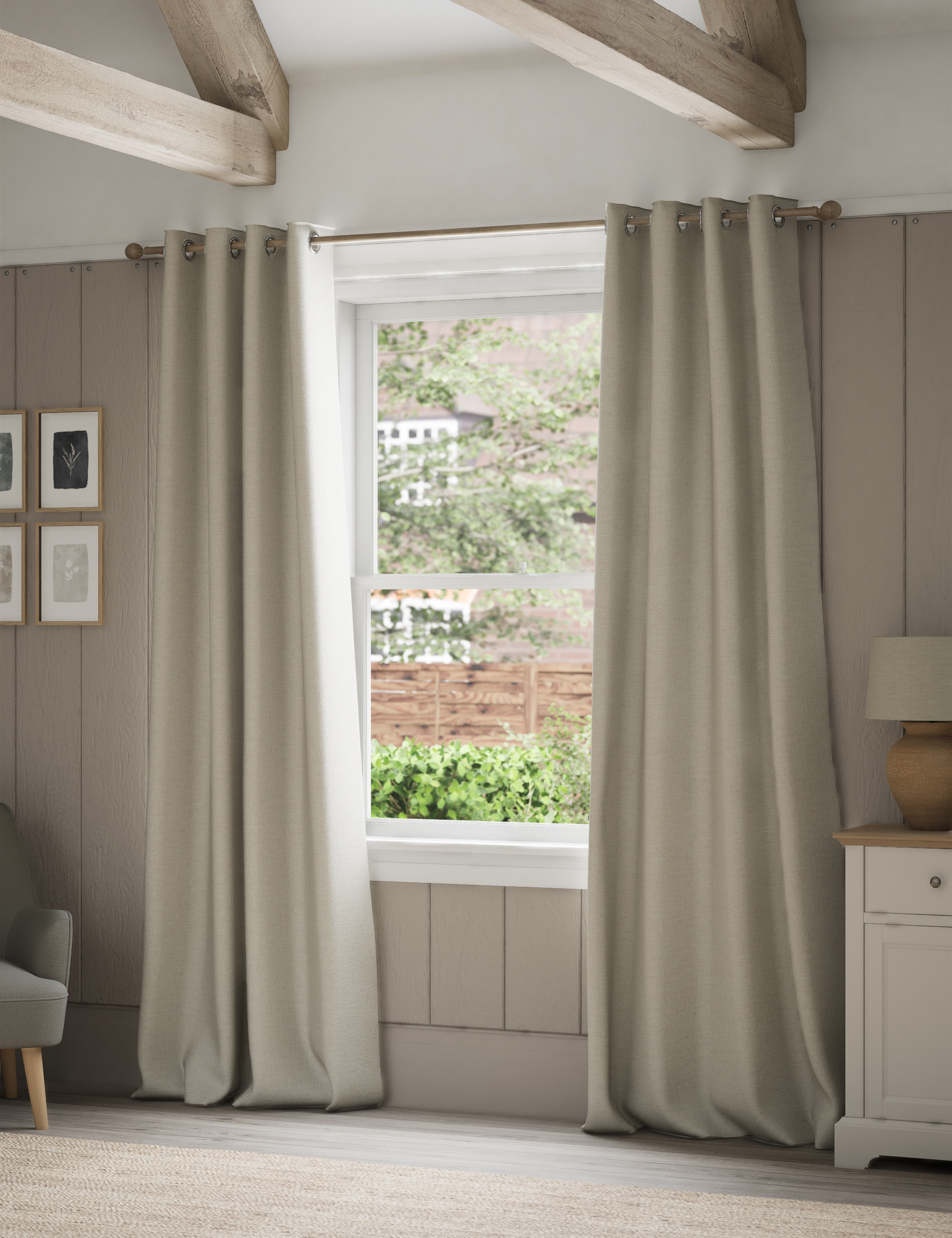 Brushed Eyelet Blackout Temperature Smart Curtains 3 of 6