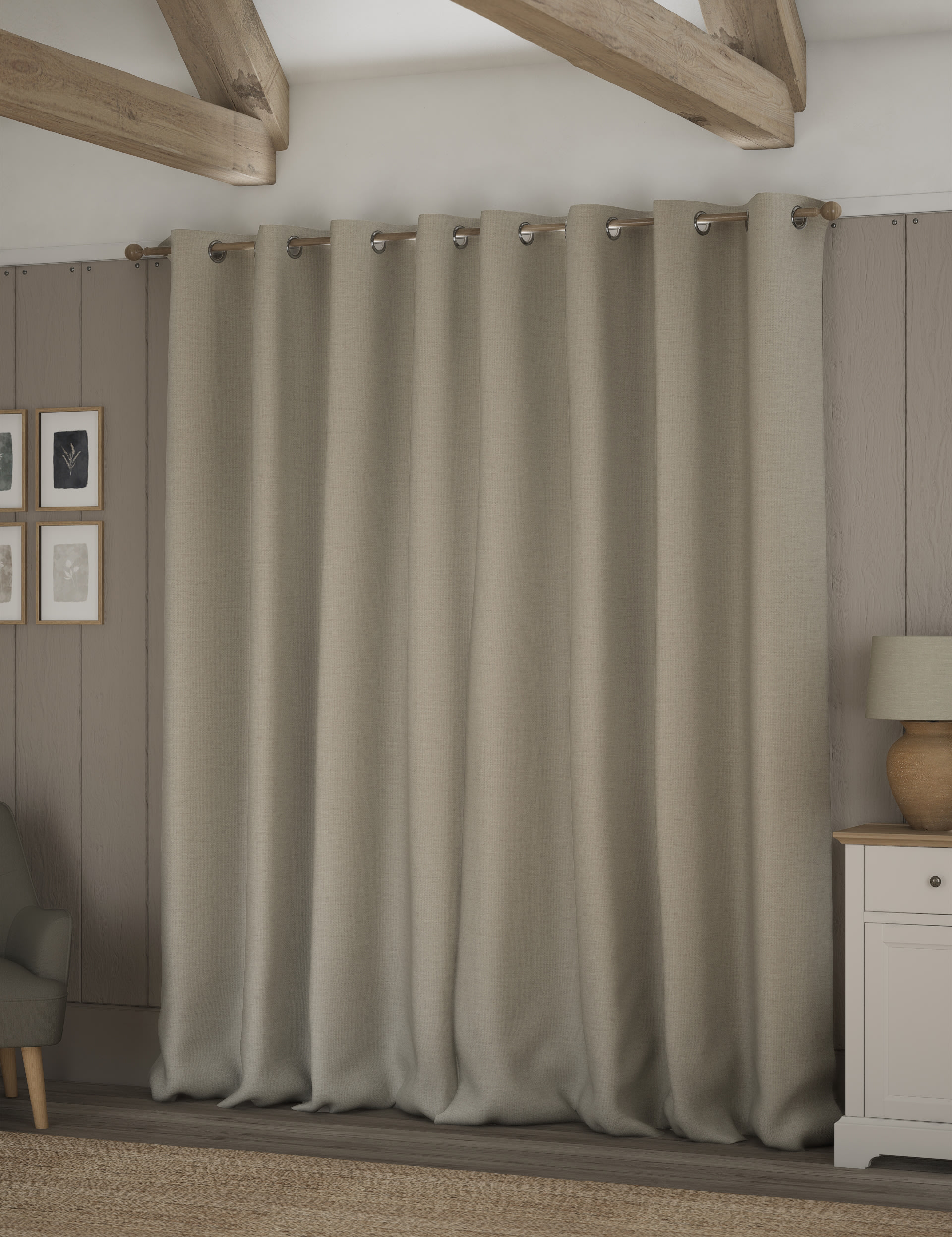 Brushed Eyelet Blackout Temperature Smart Curtains 4 of 6