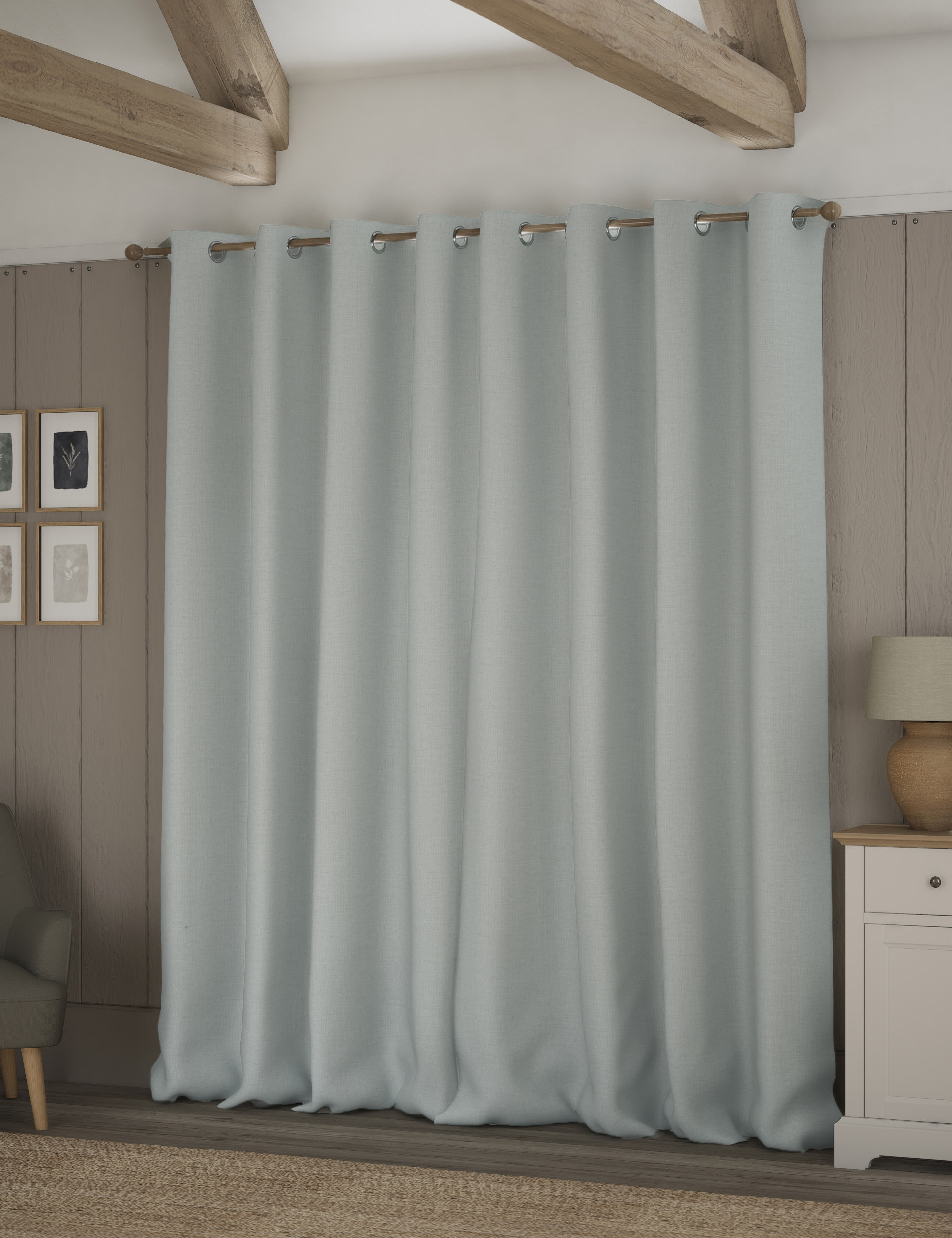 Brushed Eyelet Blackout Temperature Smart Curtains 4 of 6