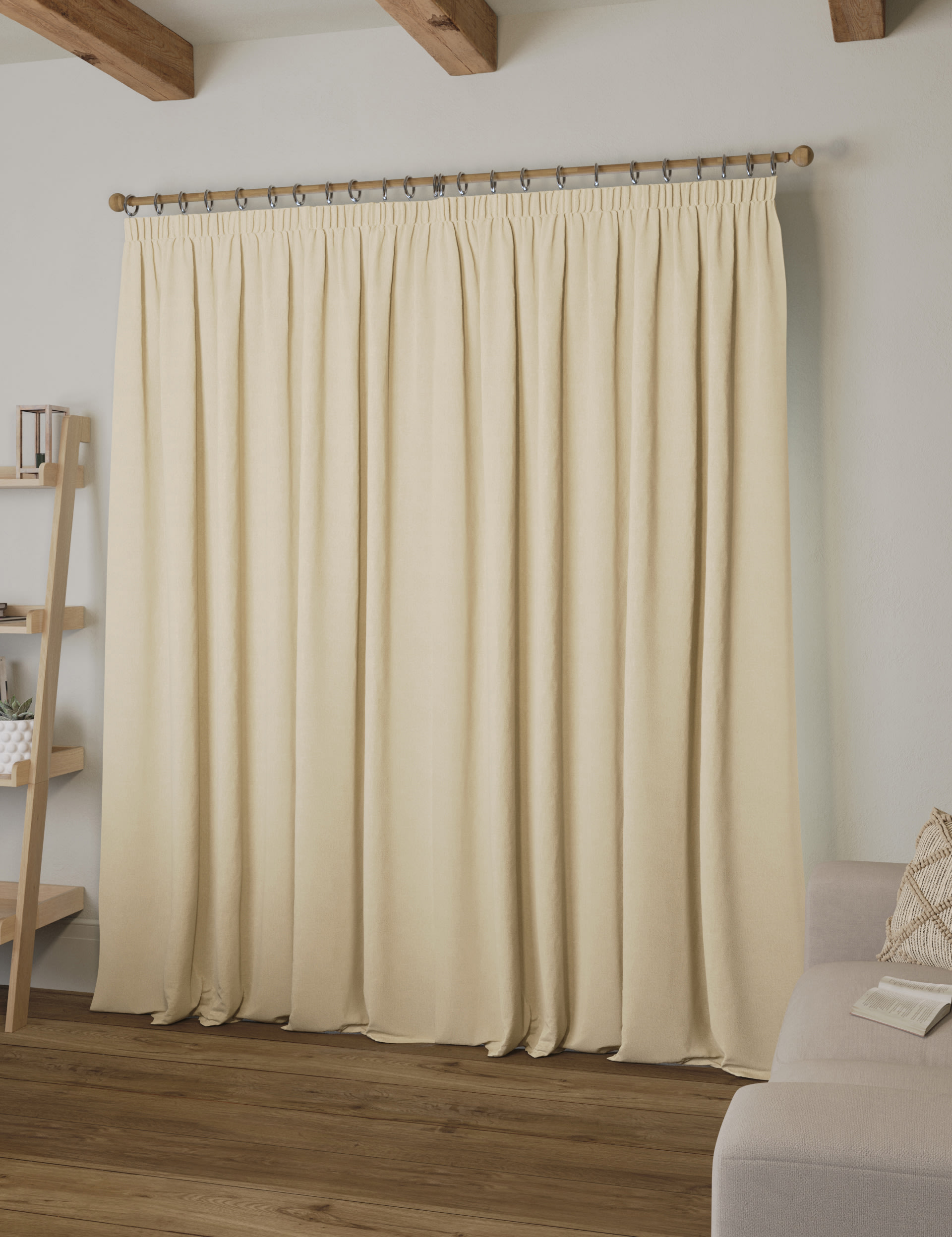 Brushed Pencil Pleat Blackout Temperature Smart Curtains 3 of 6