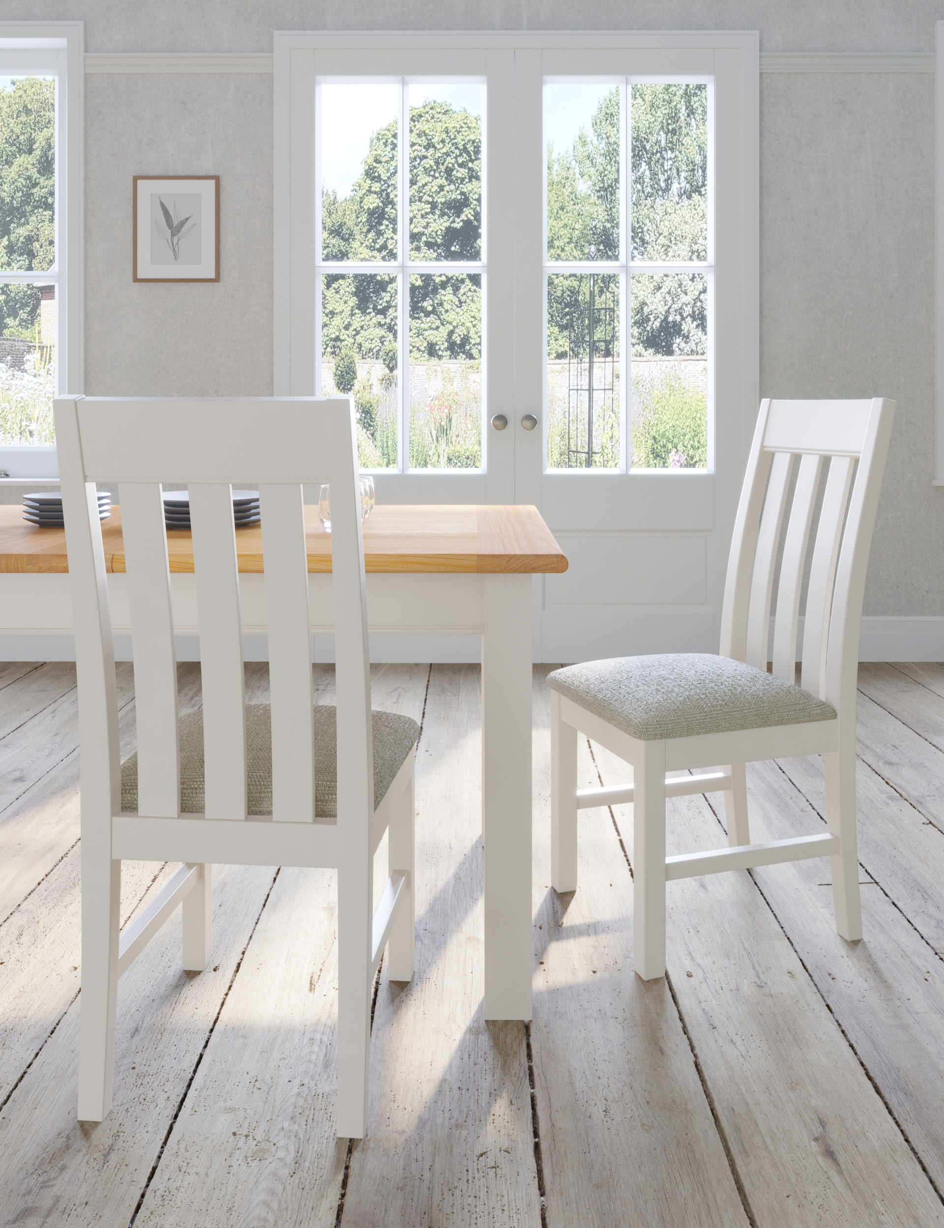 Set of 2 Padstow Padded Dining Chairs 1 of 8