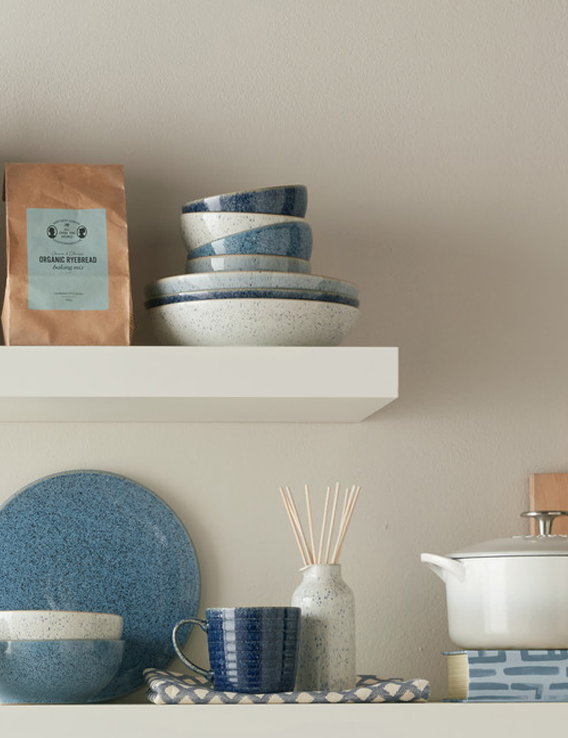 Set of 4 Studio Blue Pasta Bowls Denby M&S