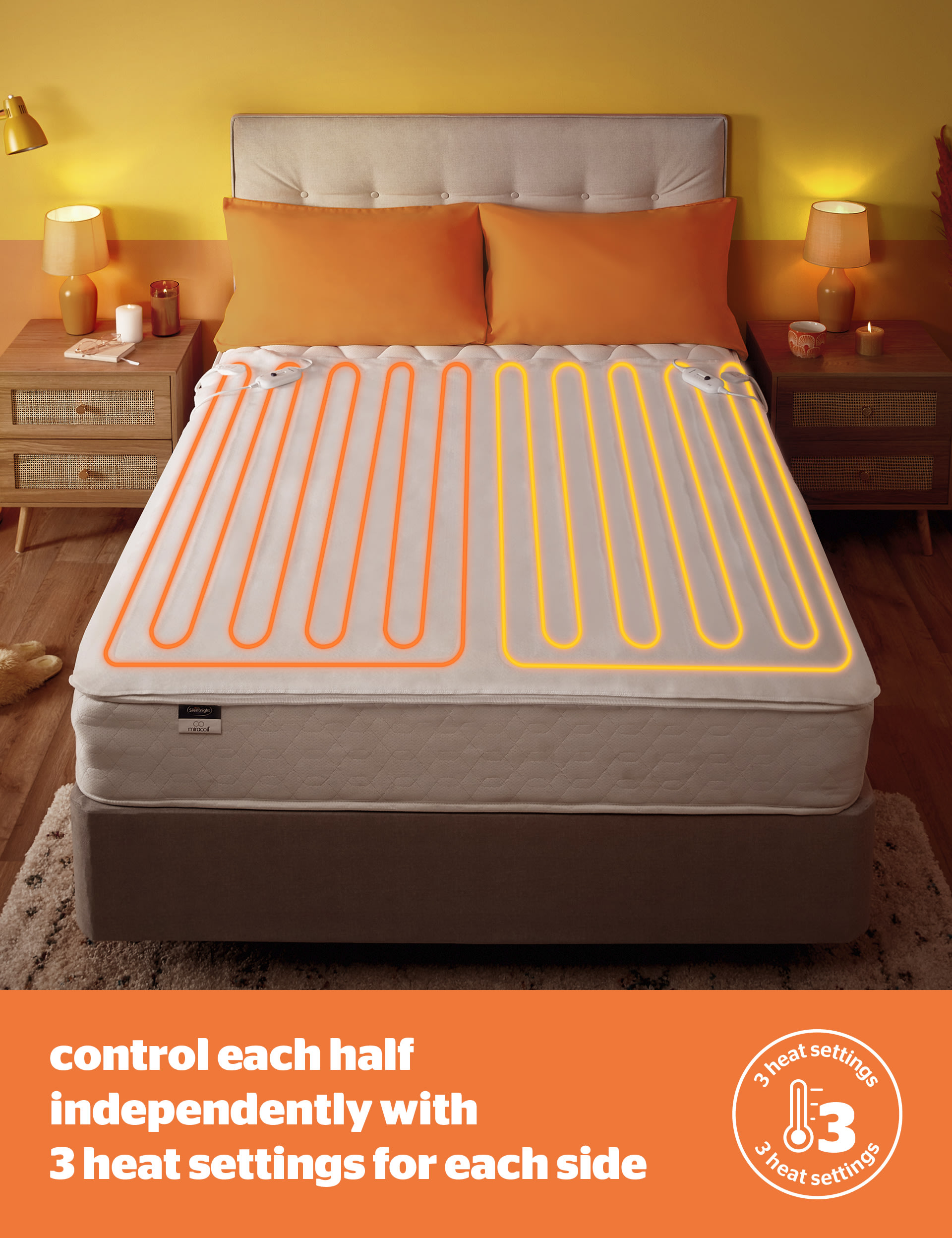 Yours & Mine Dual Control Electric Blanket Silentnight M&S