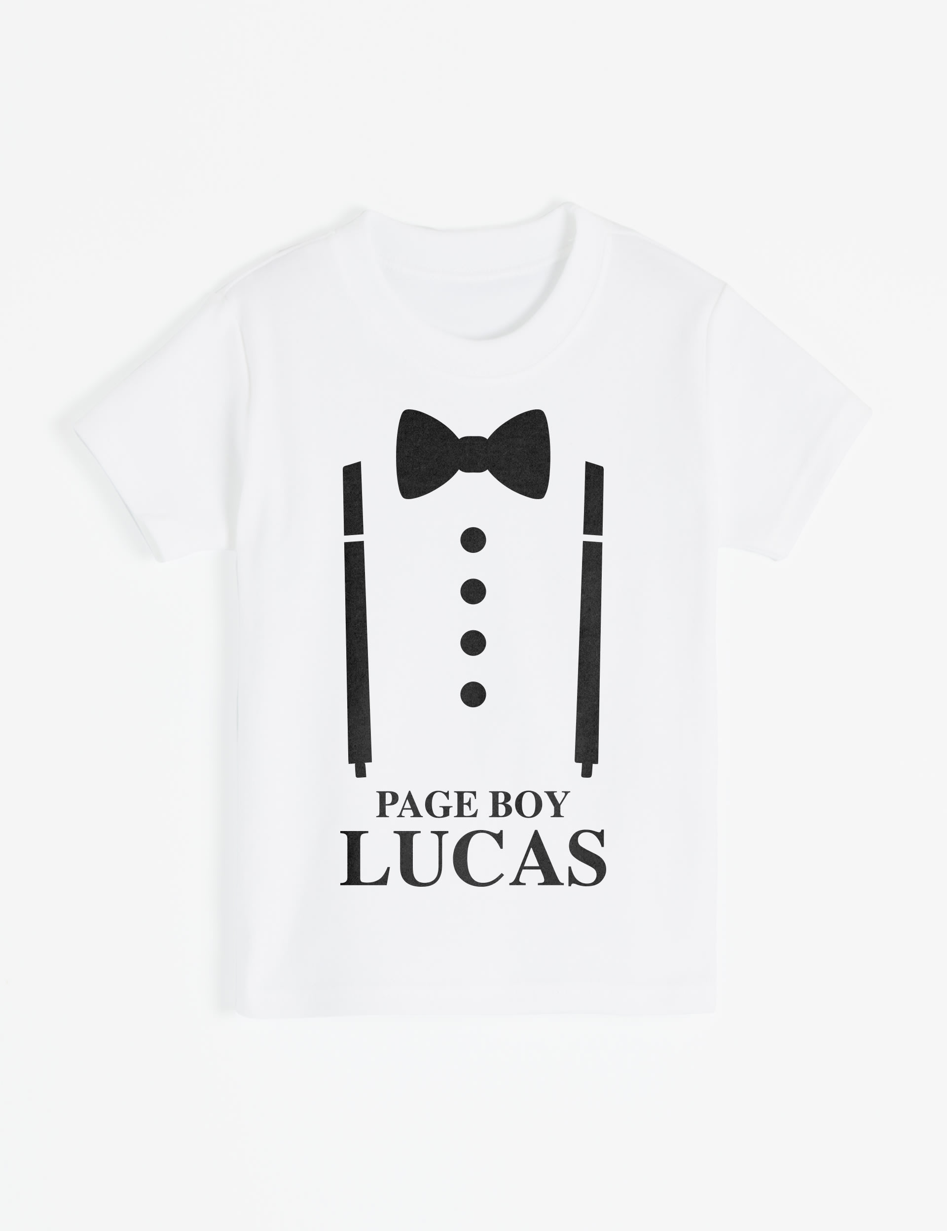 Personalised Kids Page Boy T-Shirt (3-12 Yrs) 1 of 3