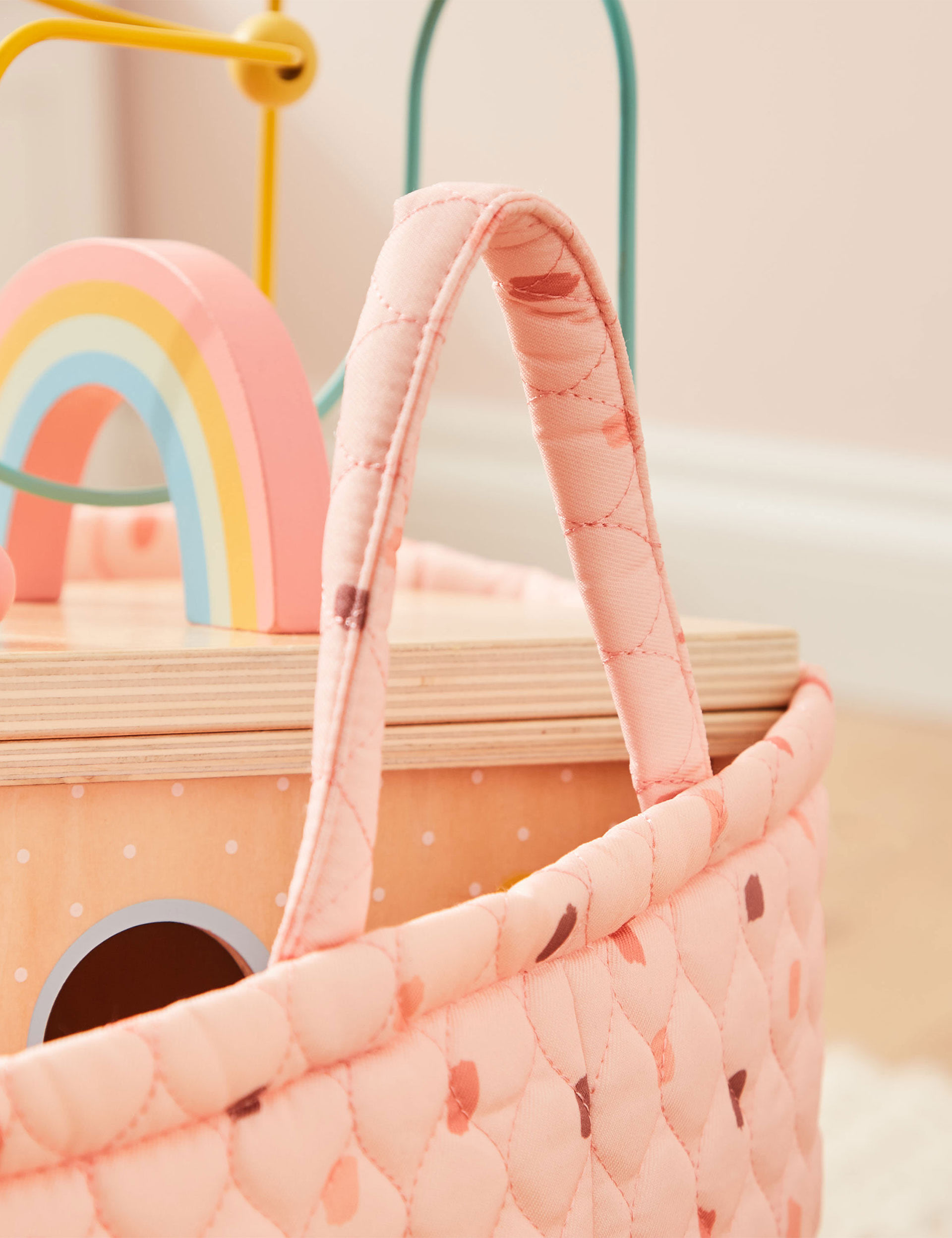 Personalised Large Pink Polka Dot Storage Bag 2 of 3