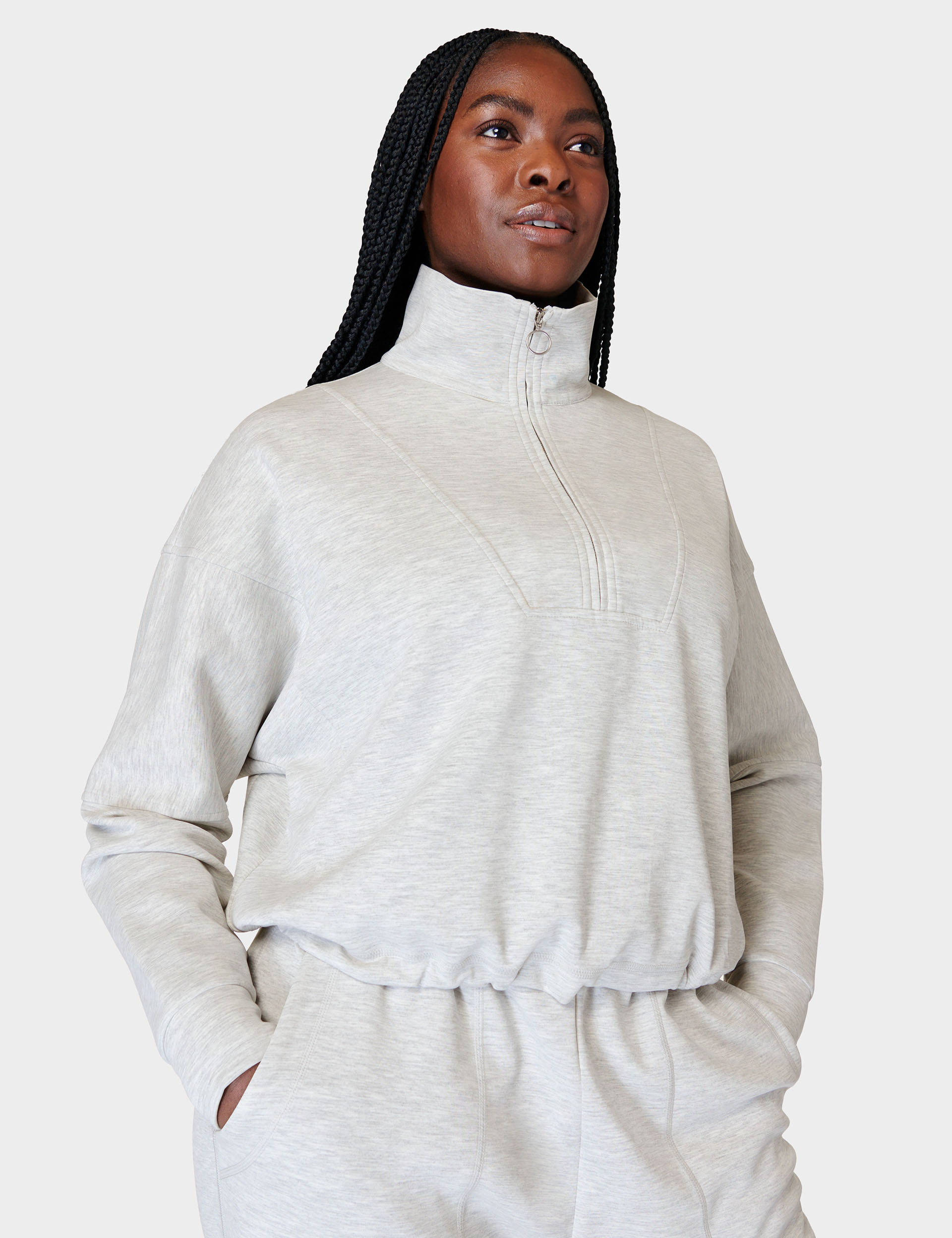 Sand Wash Modal Blend Half Zip Sweatshirt 4 of 6