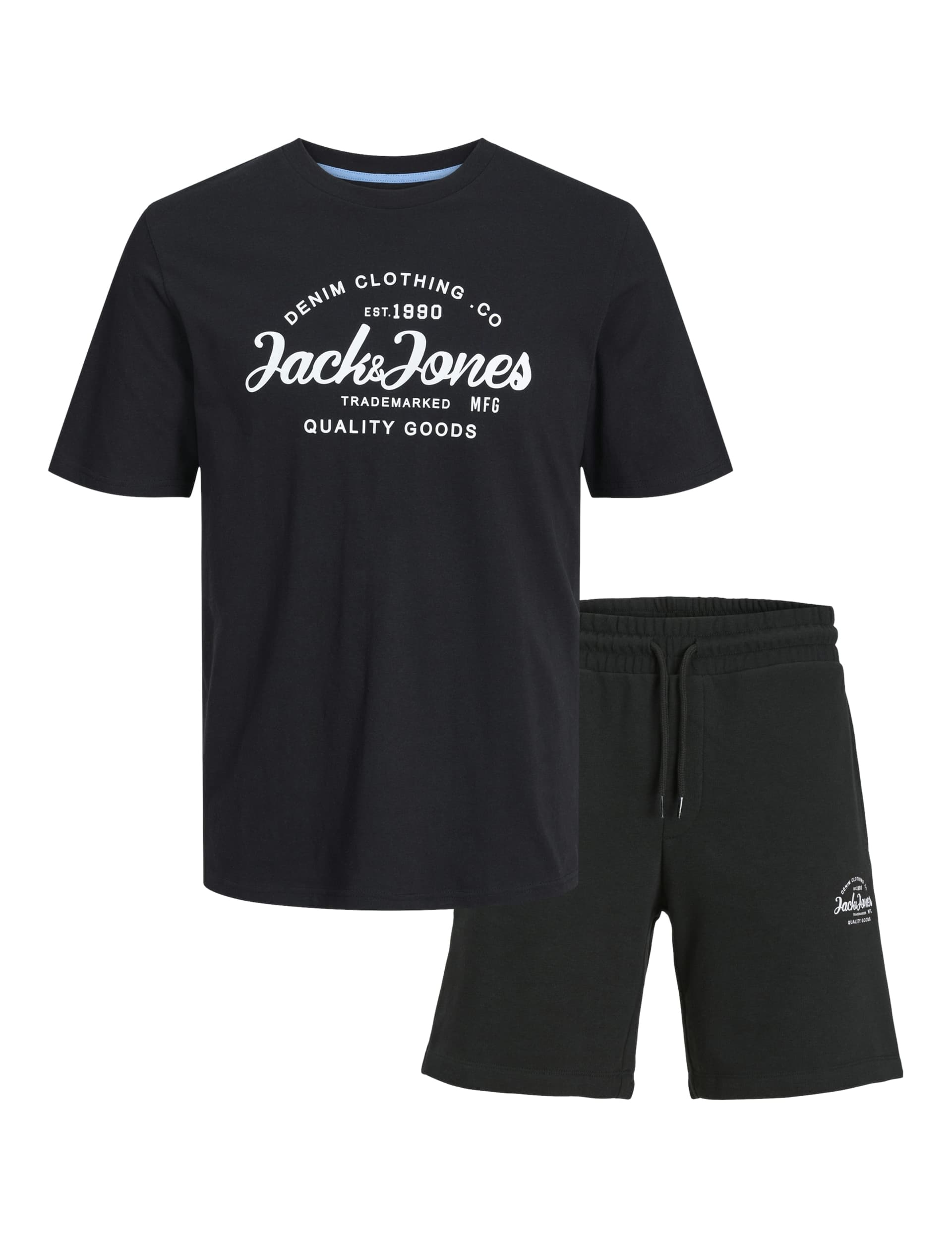 Cotton Rich Loungewear Shorts and T-shirt Set 1 of 2