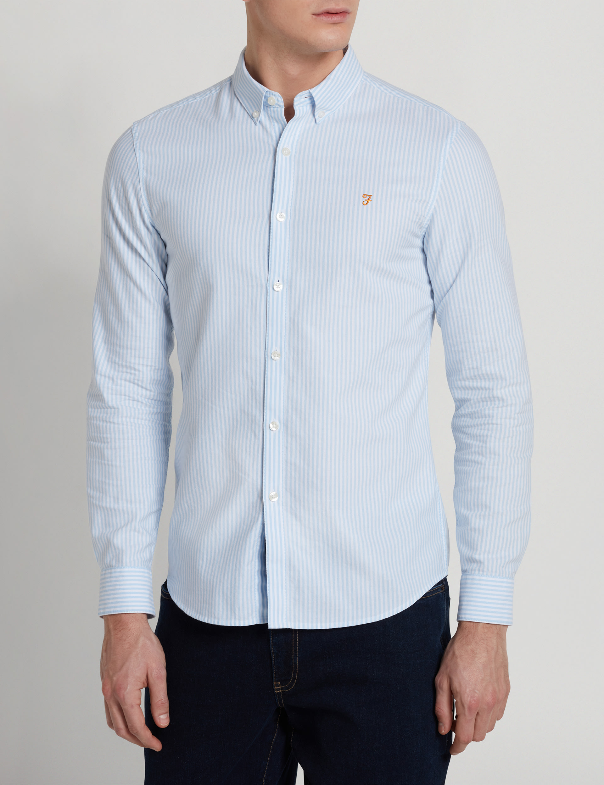 Slim Fit Pure Cotton Striped Oxford Shirt 3 of 3