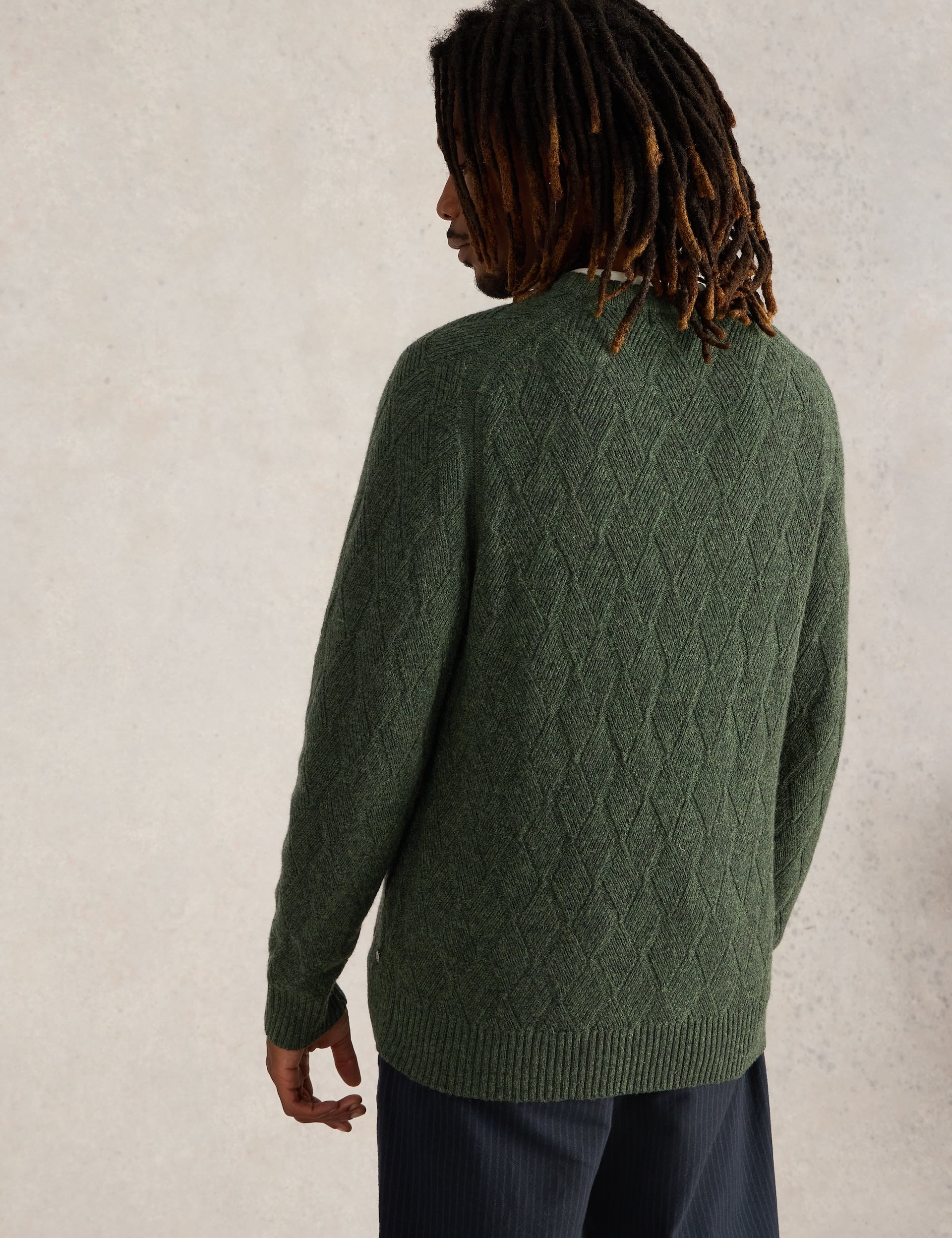 Wool Rich Textured Crew Neck Jumper 3 of 6