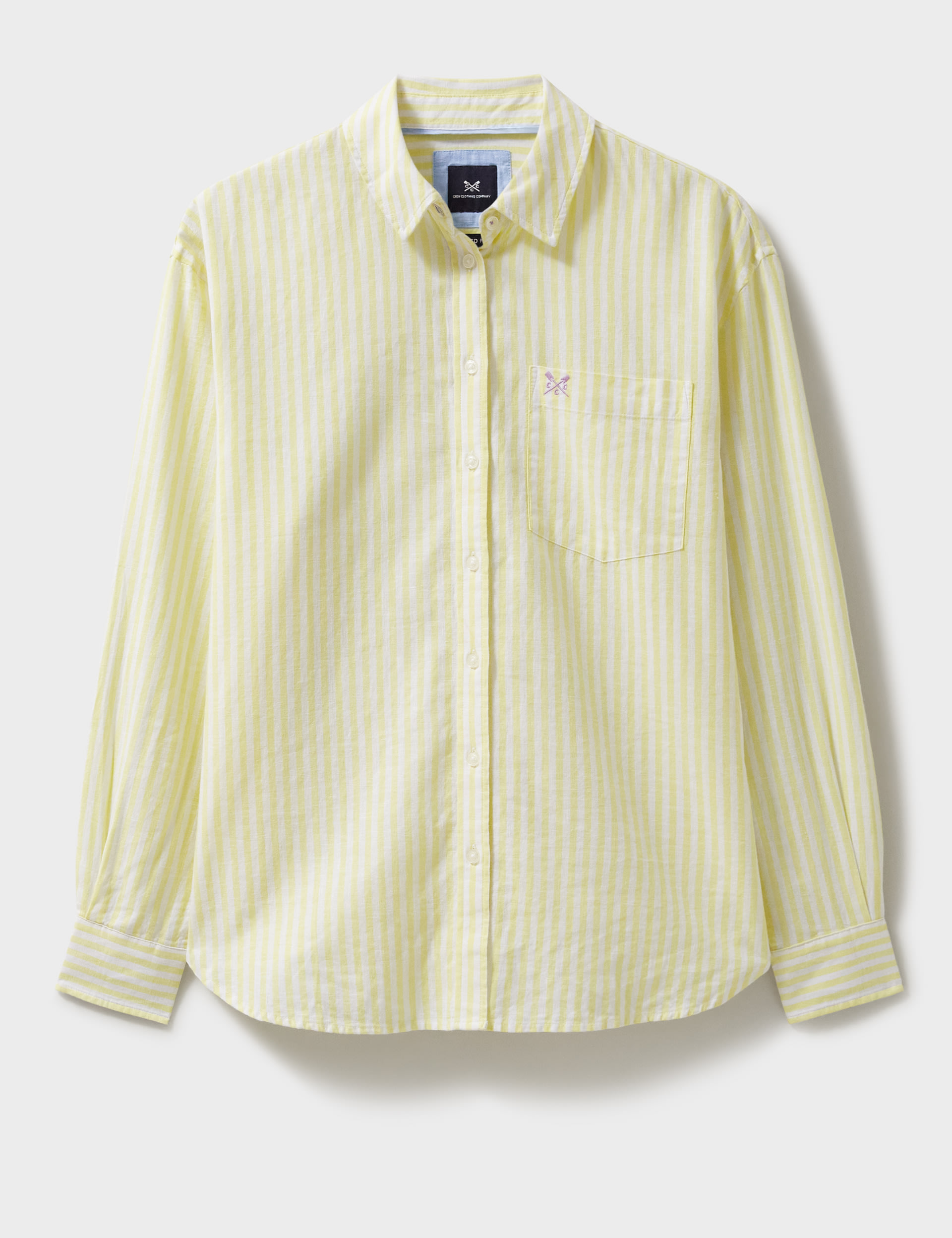 Linen Rich Striped Collared Relaxed Shirt 2 of 5