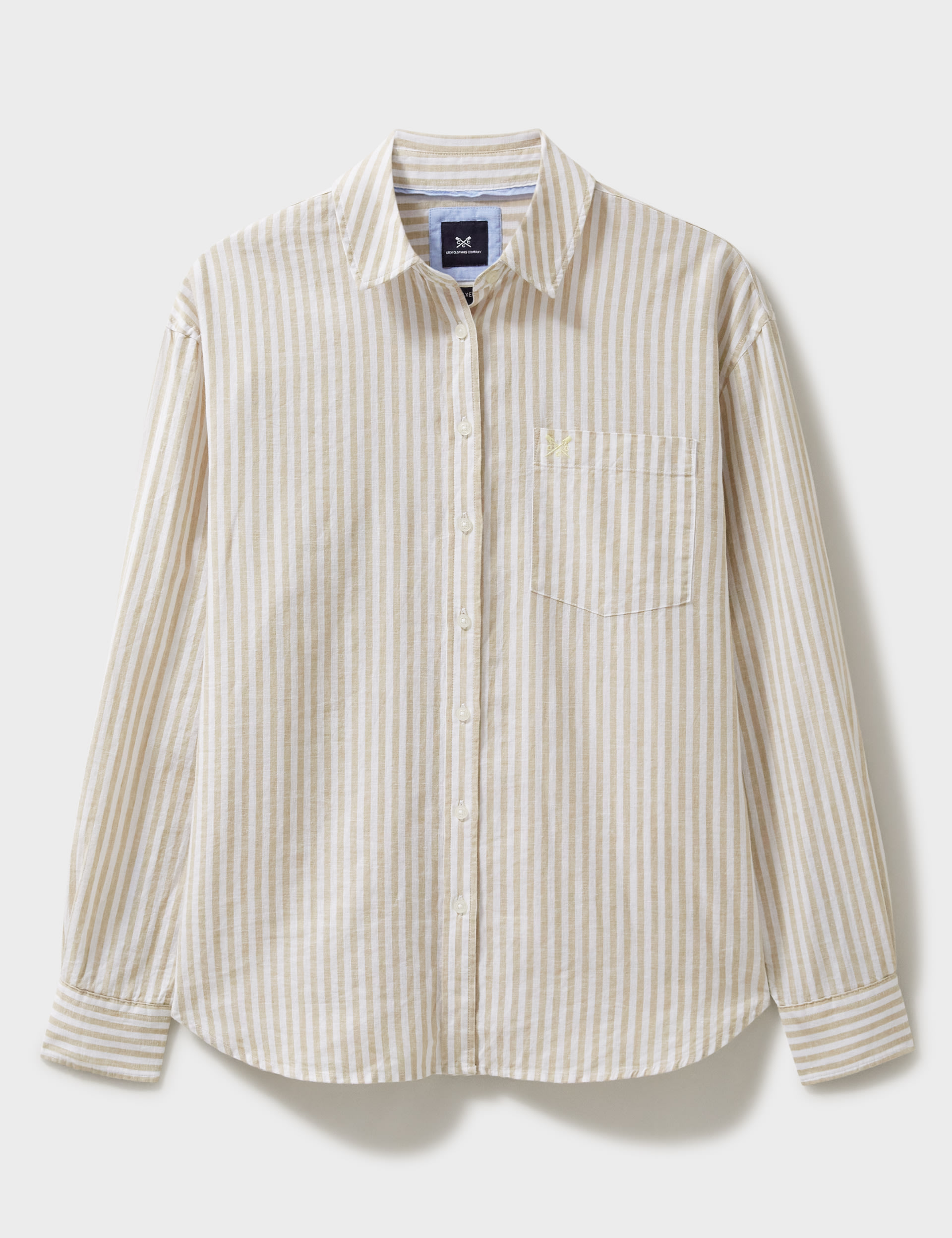 Linen Rich Striped Collared Relaxed Shirt 2 of 5