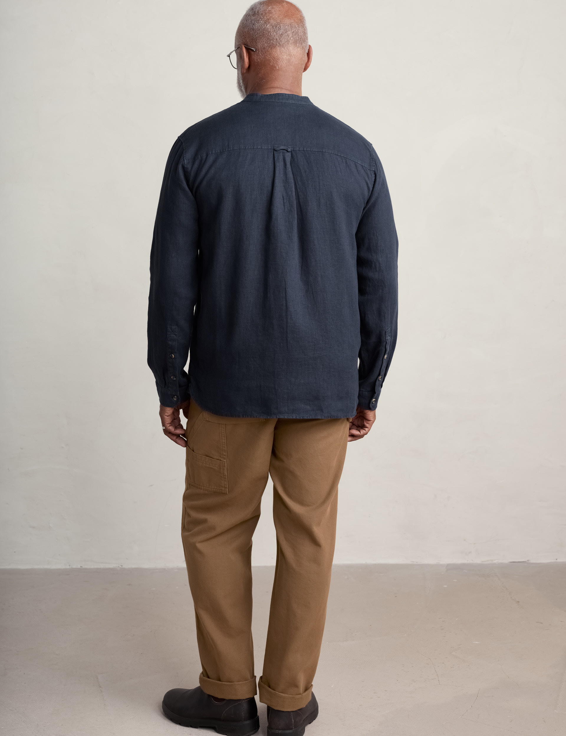 Pure Linen Grandad Collar Shirt 3 of 5