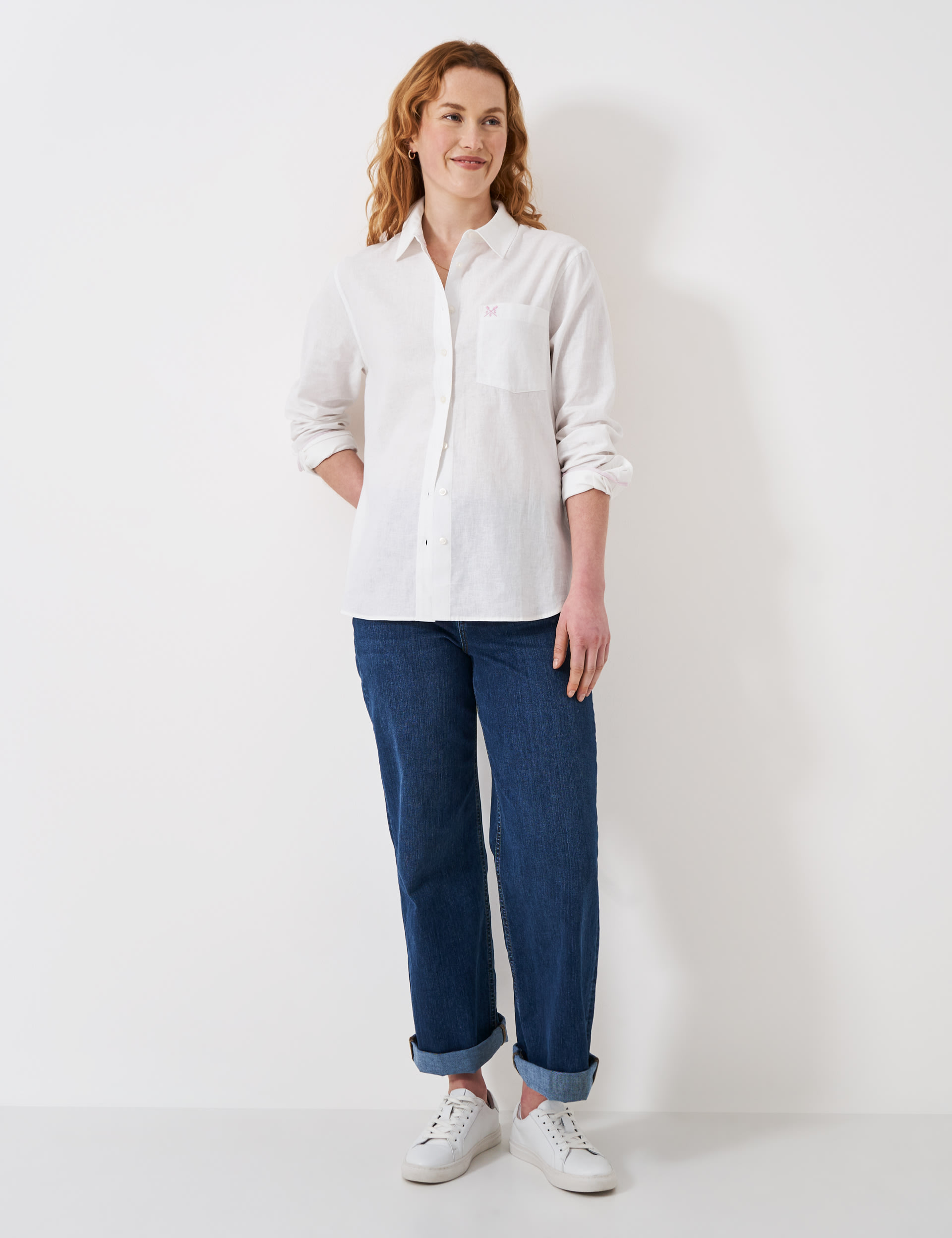 Linen Rich Collared Button Through Shirt 3 of 5