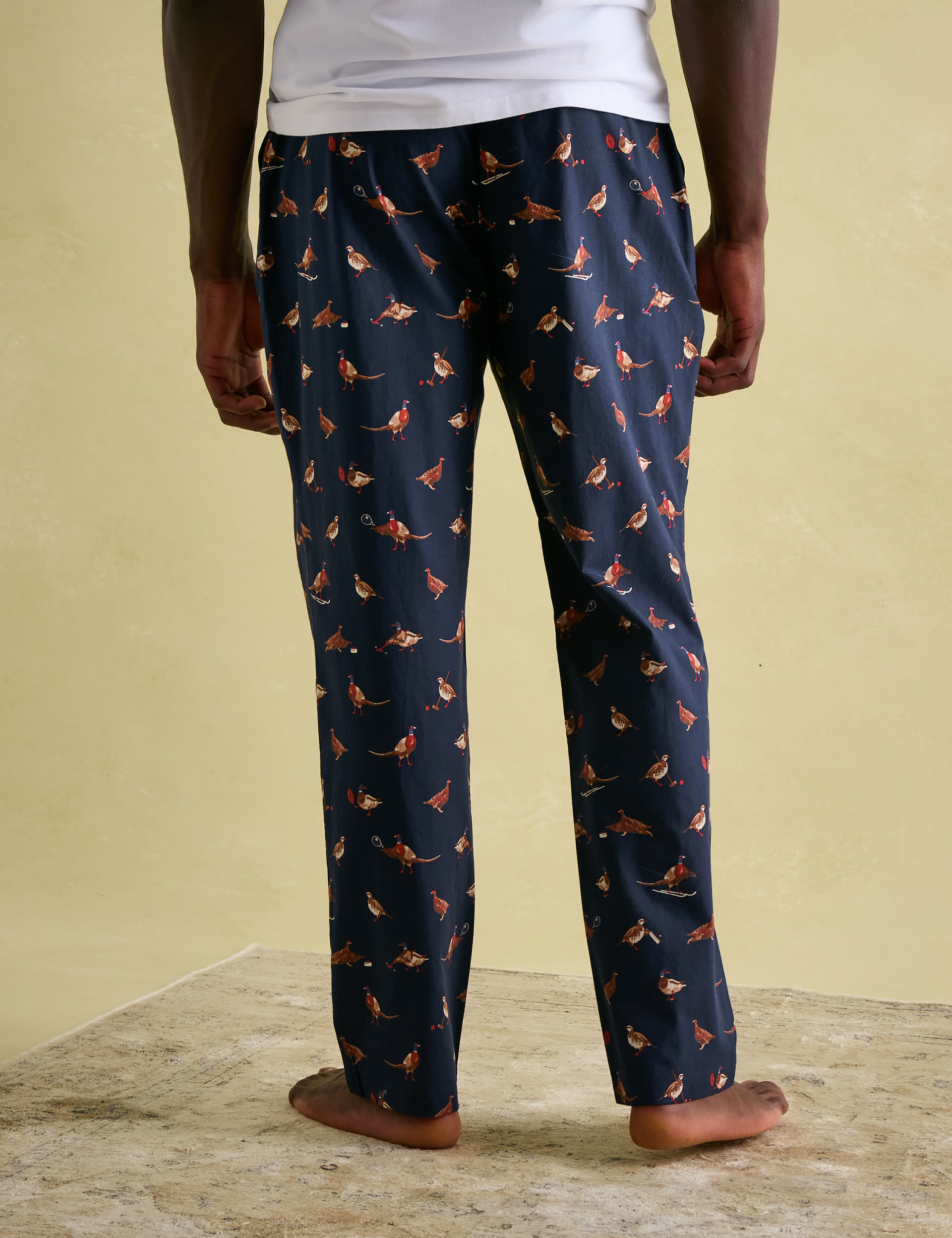 Pure Cotton Pheasant Print Pyjama Bottoms 10 of 12