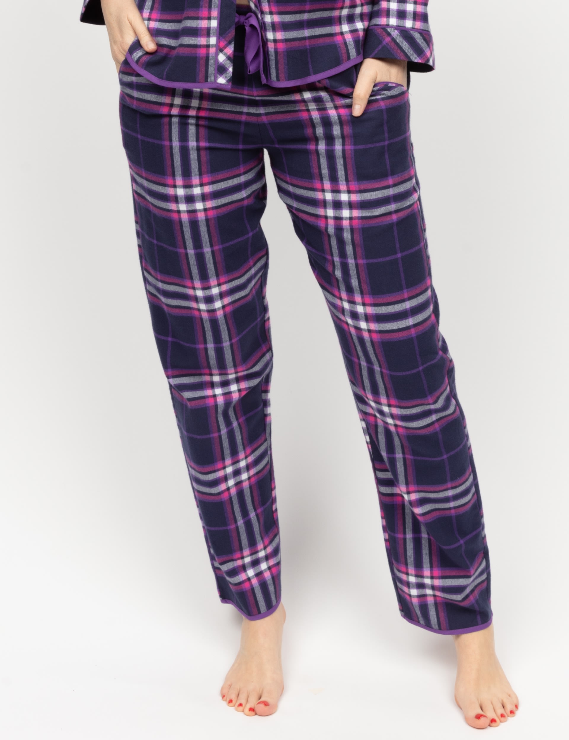 Pure Cotton Checked Pyjama Bottoms 1 of 4