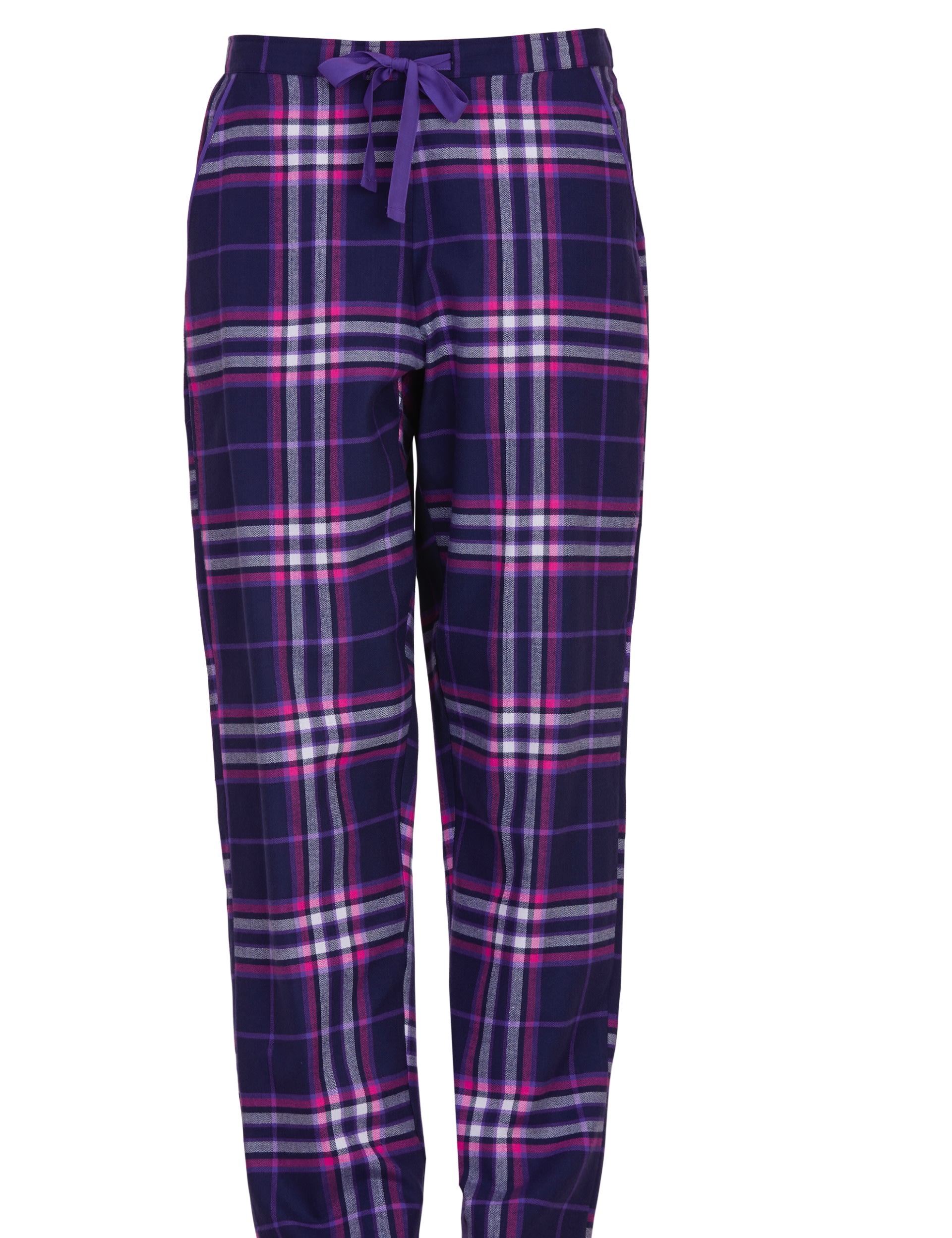 Pure Cotton Checked Pyjama Bottoms 2 of 4