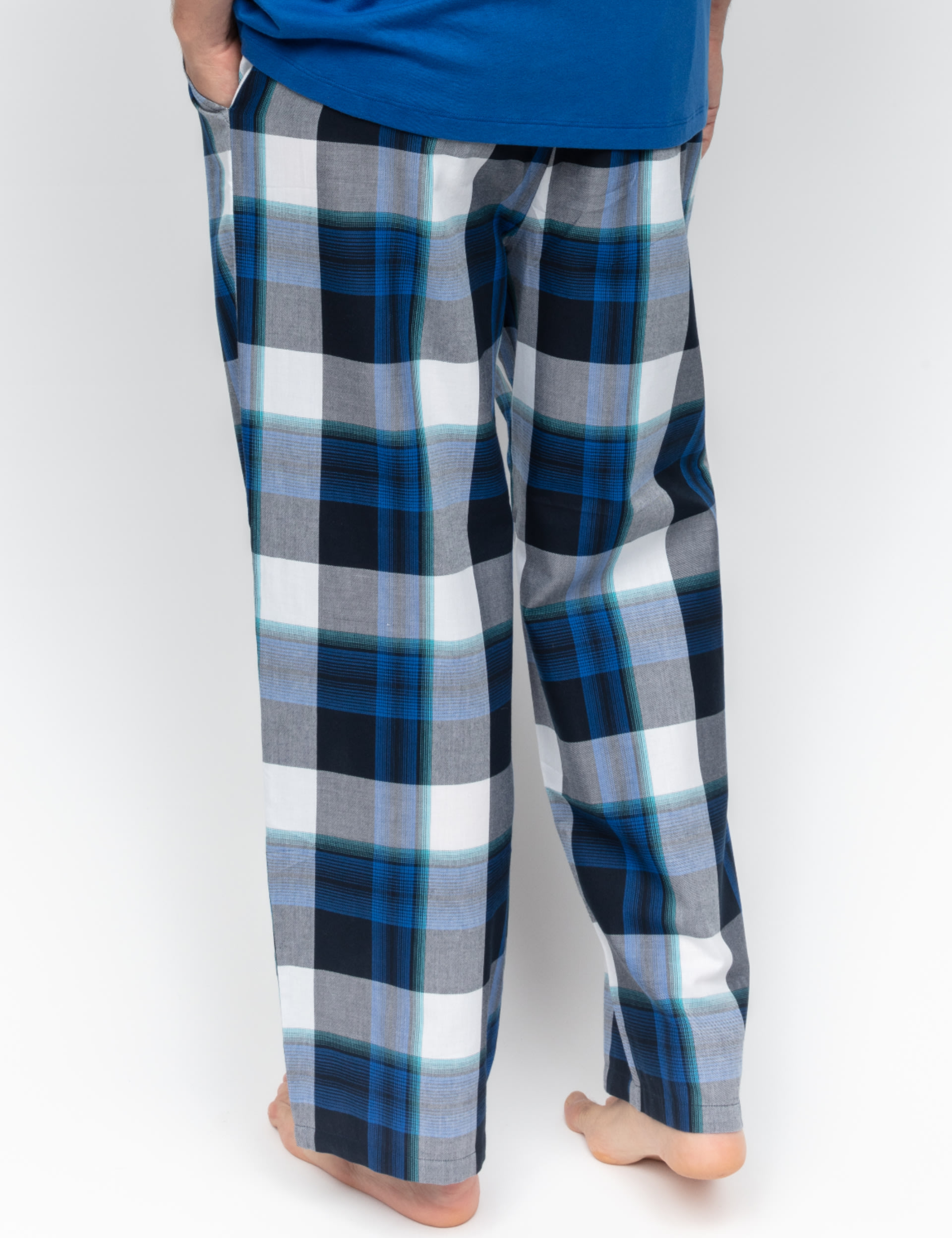 Pure Cotton Checked Pyjama Bottoms 4 of 4