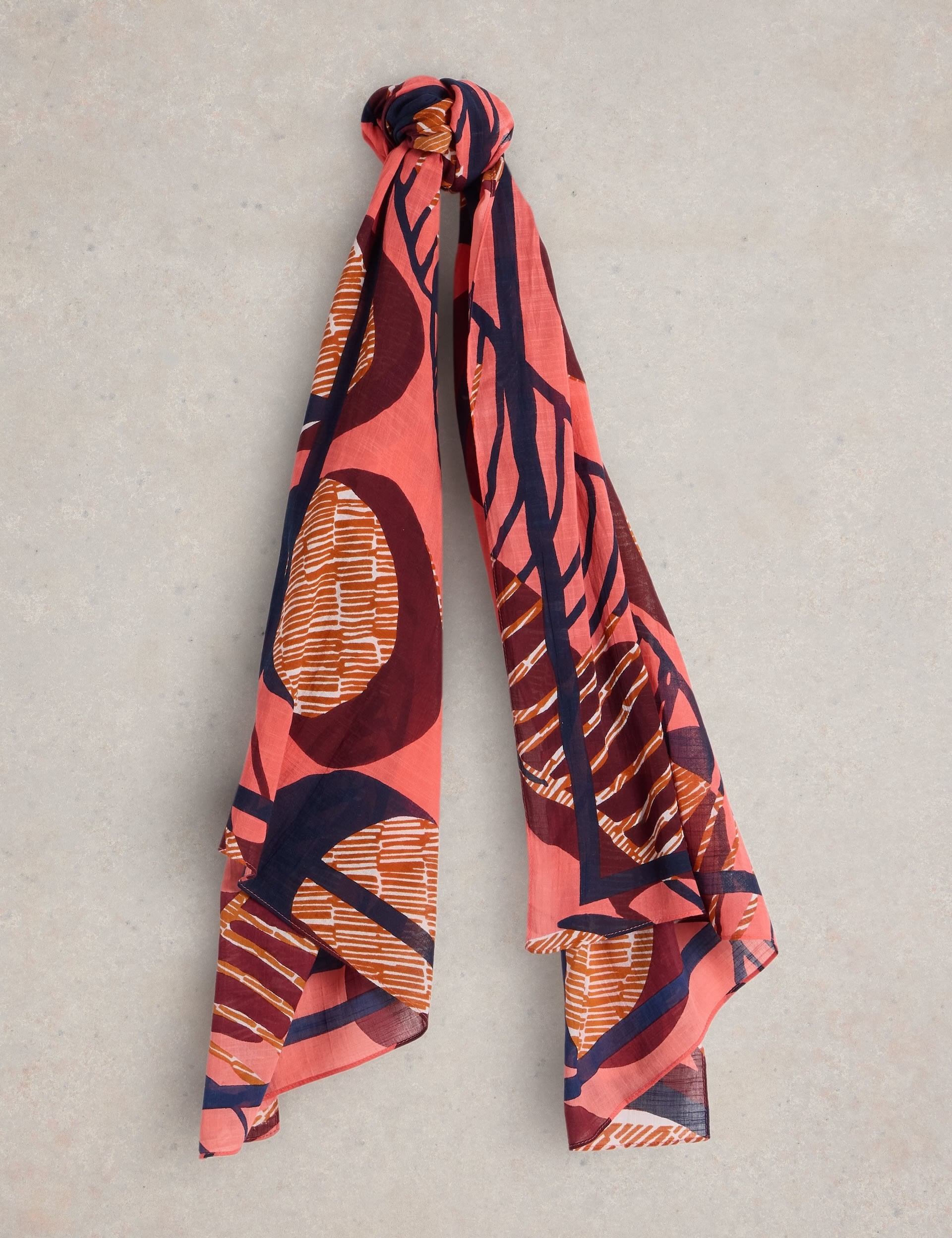 Cotton Blend Printed Woven Scarf 1 of 3