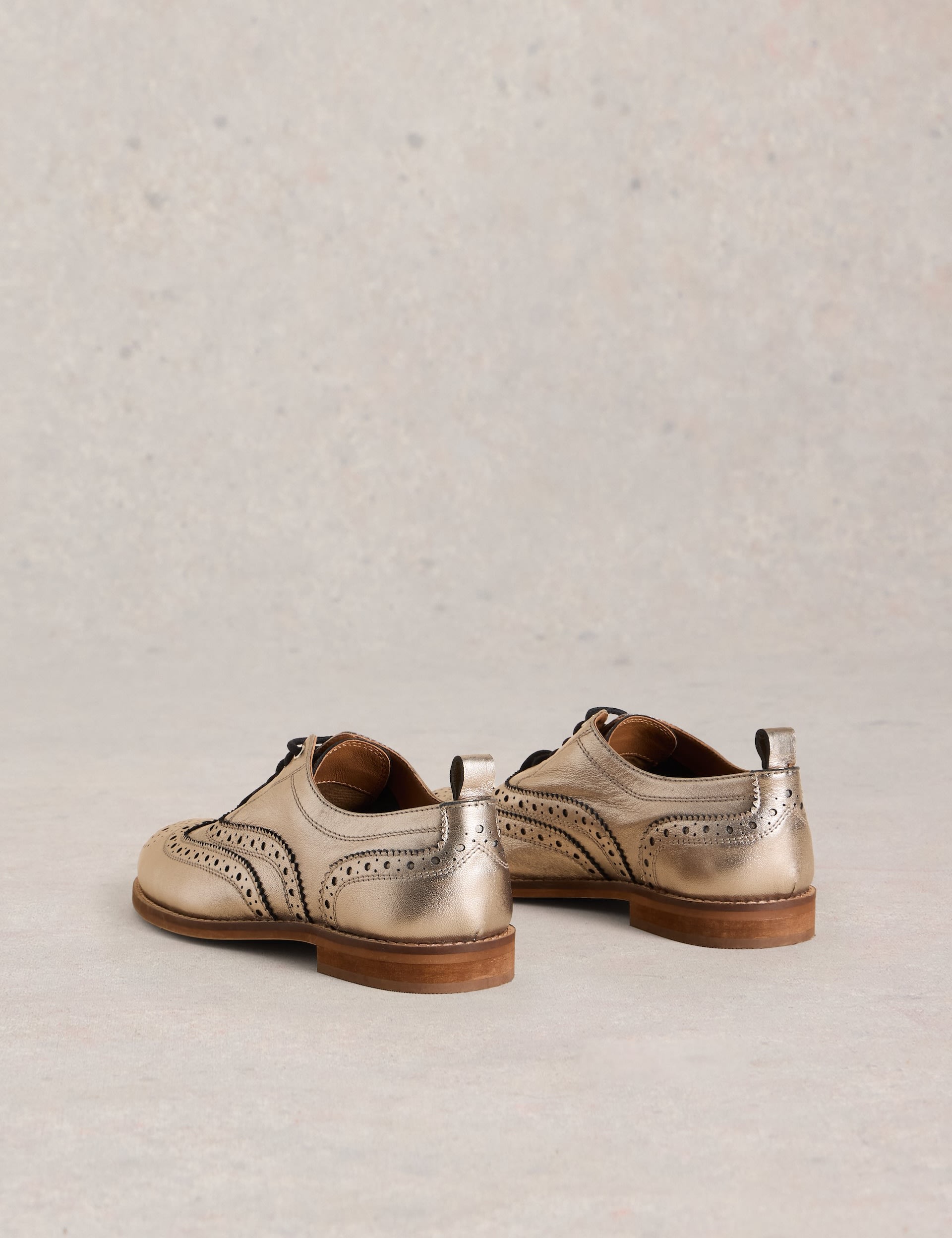 metallic brogues