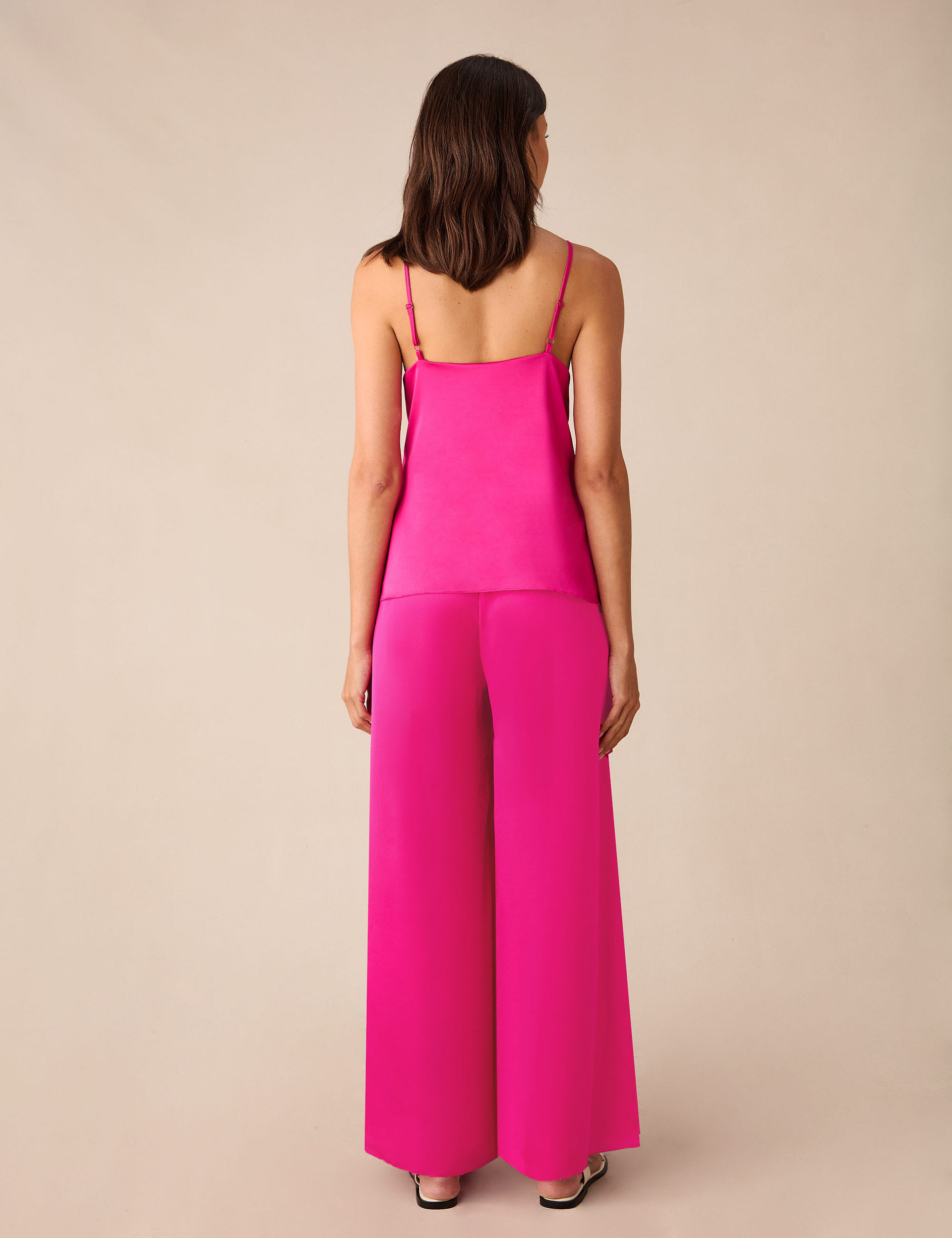 Satin Wide Leg Trousers 2 of 3