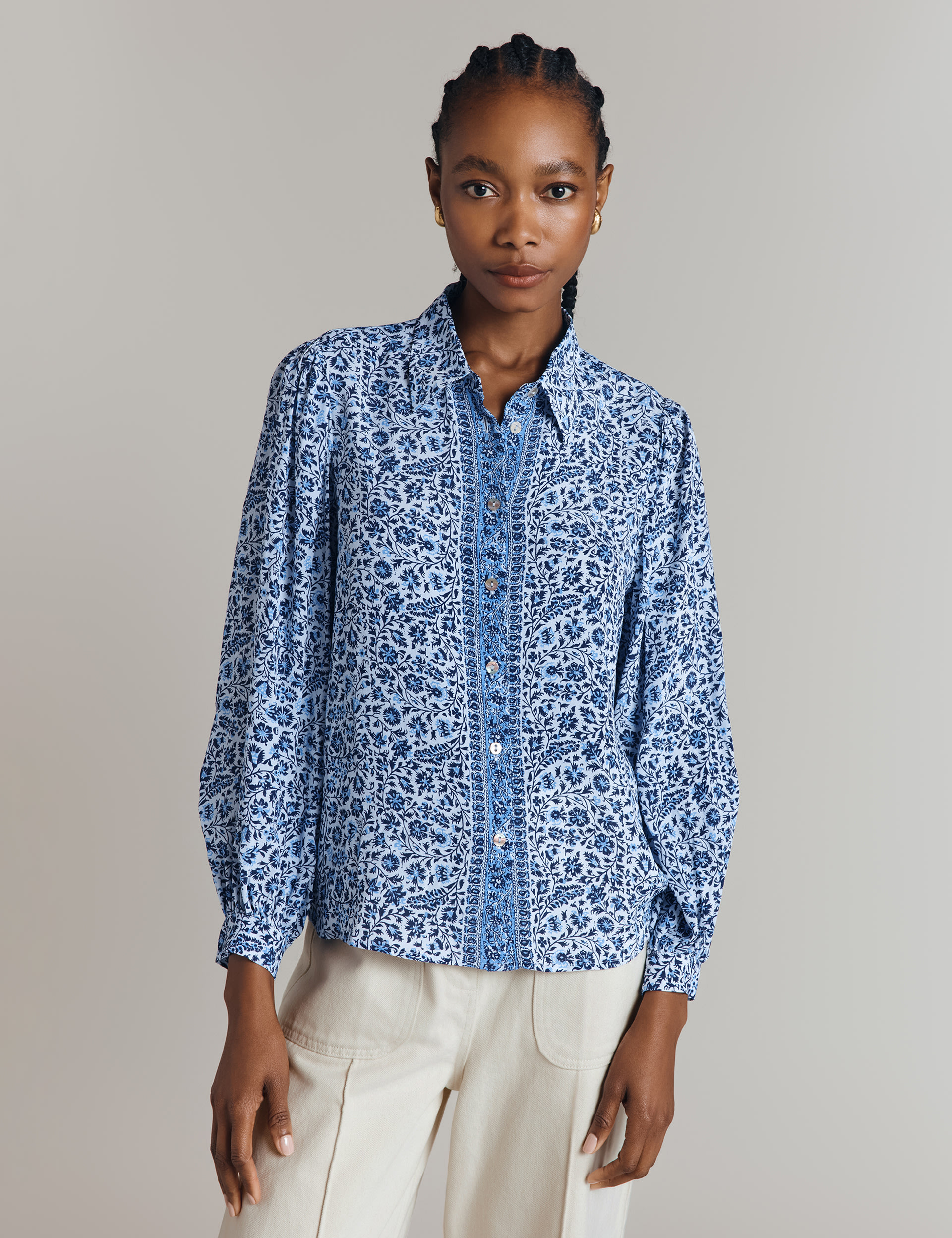 Crepe Floral Blouse Ghost M&S