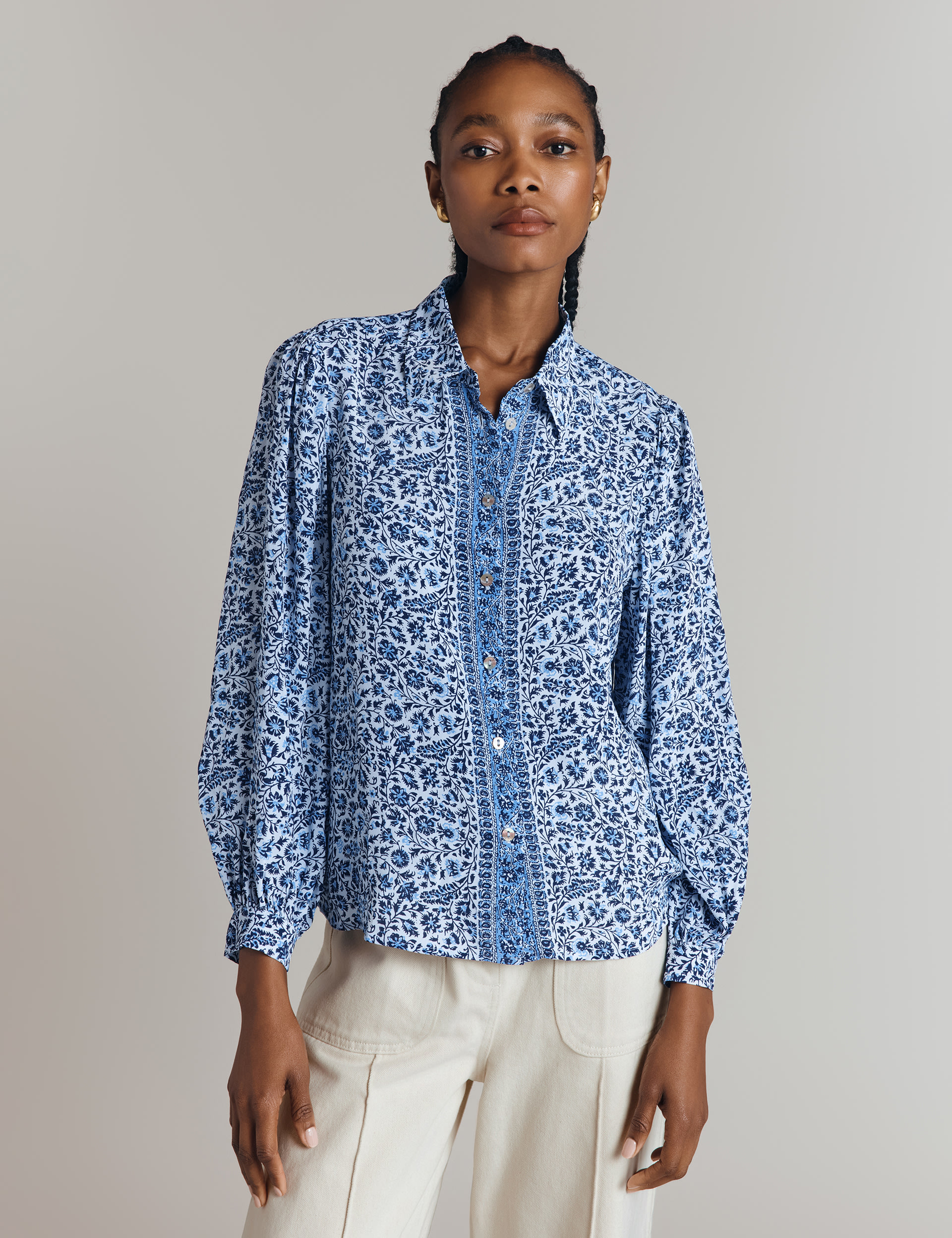 Crepe Floral Blouse Ghost M&S