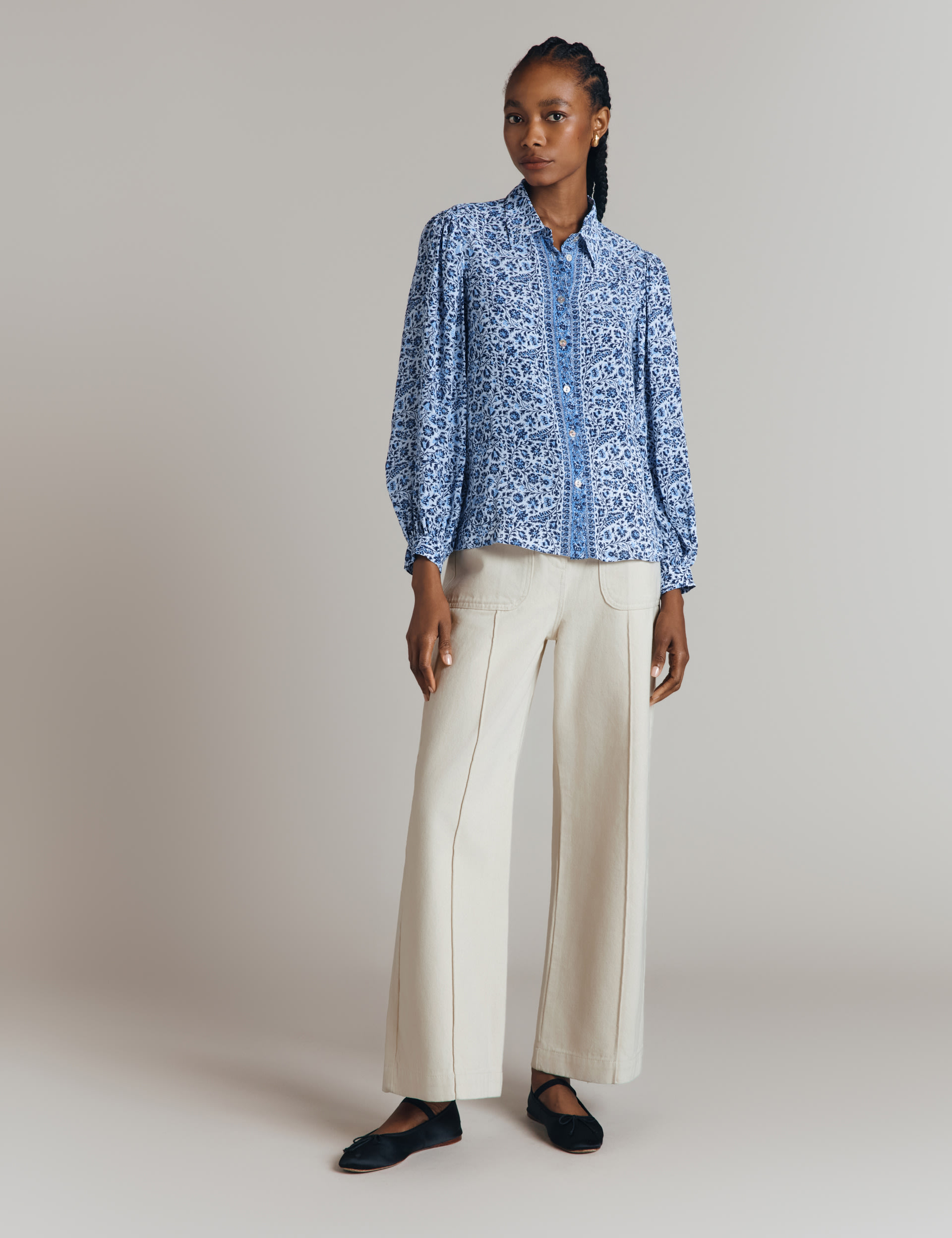 Crepe Floral Blouse Ghost M&S