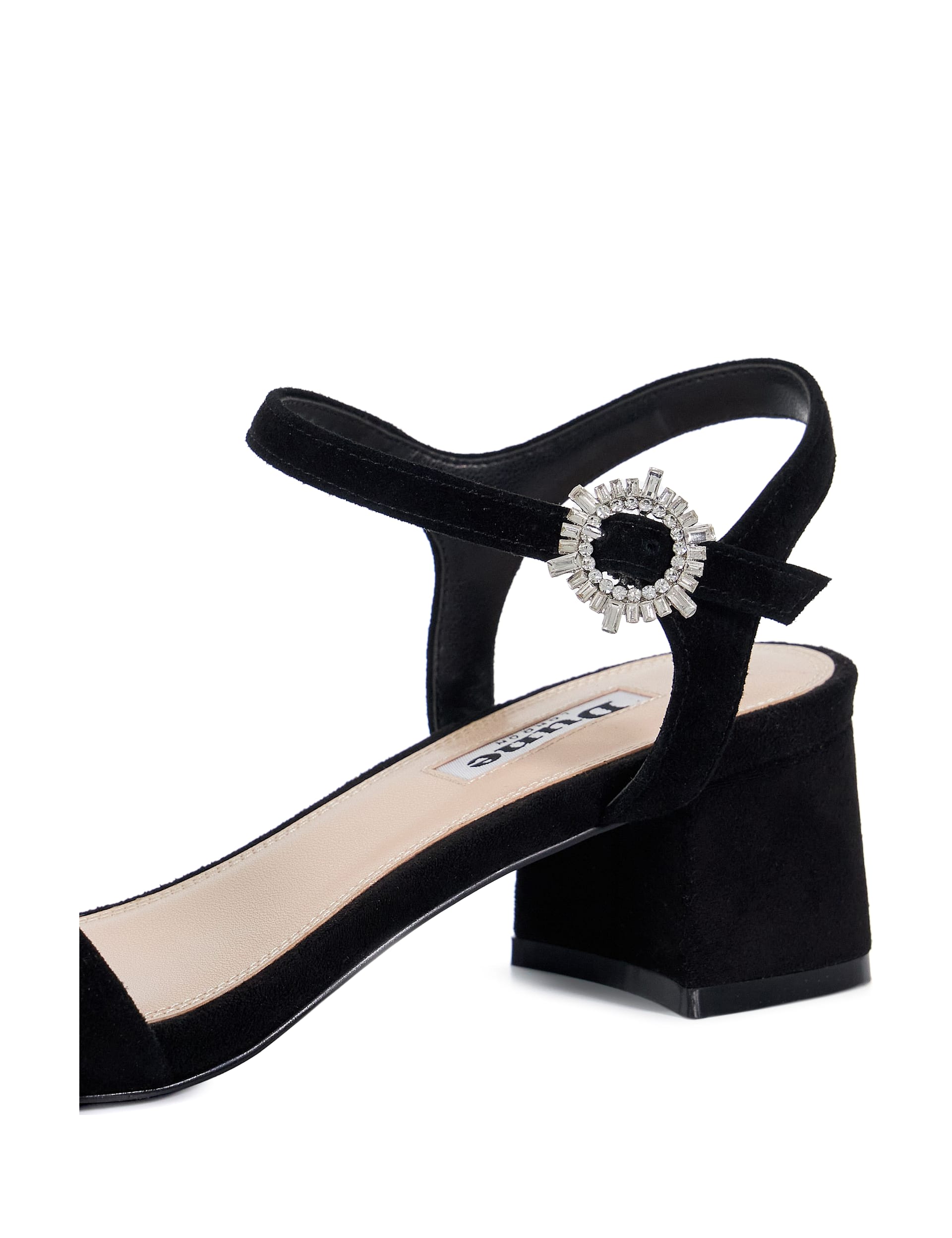 Suede Ankle Strap Block Heel Sandals 4 of 5