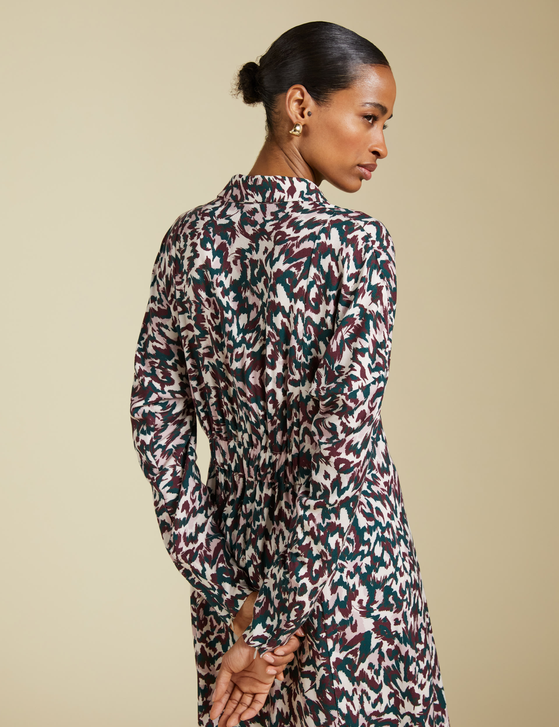 Printed Midi Shirt Dress 6 of 6