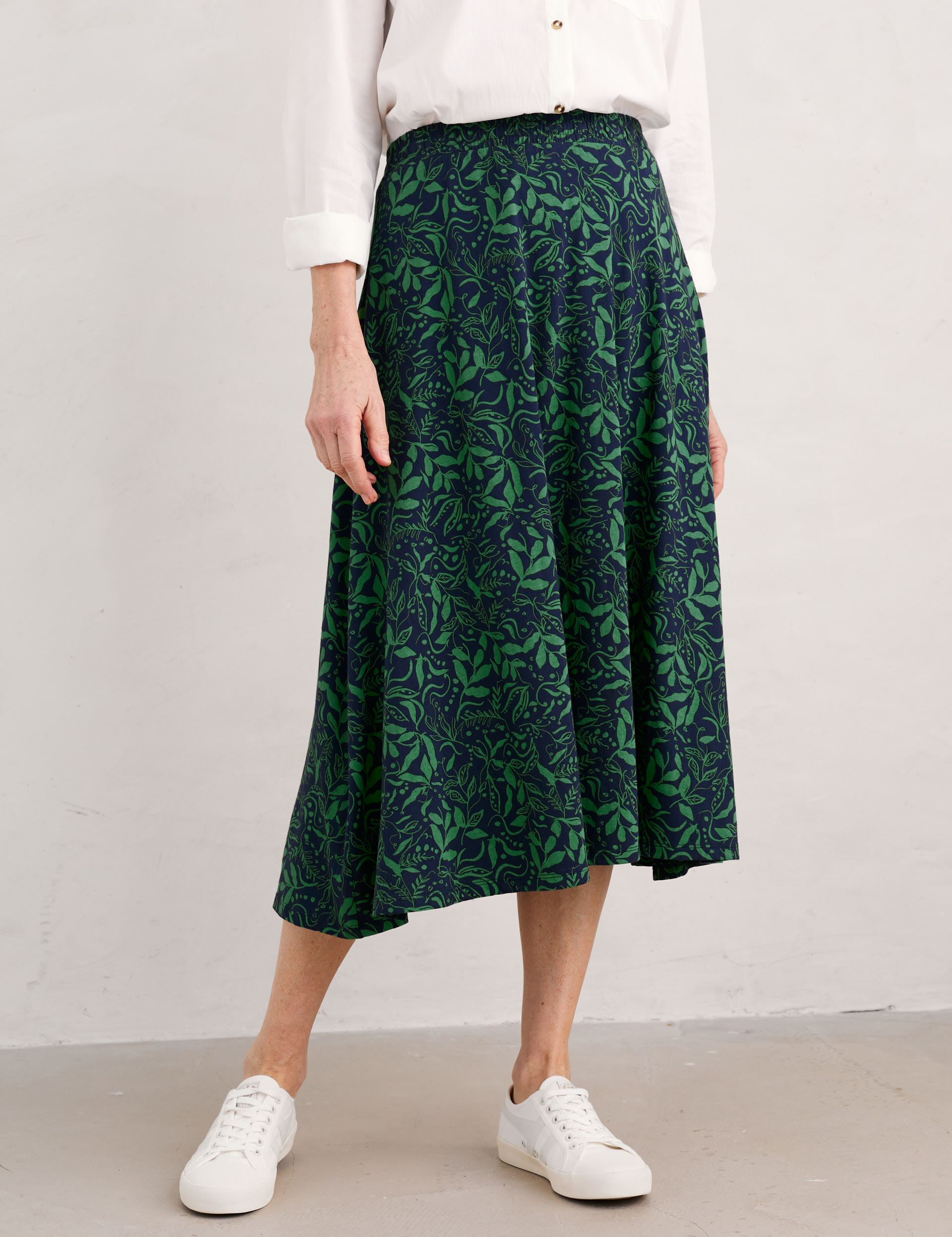 Floral Midi A-Line Skirt 3 of 5