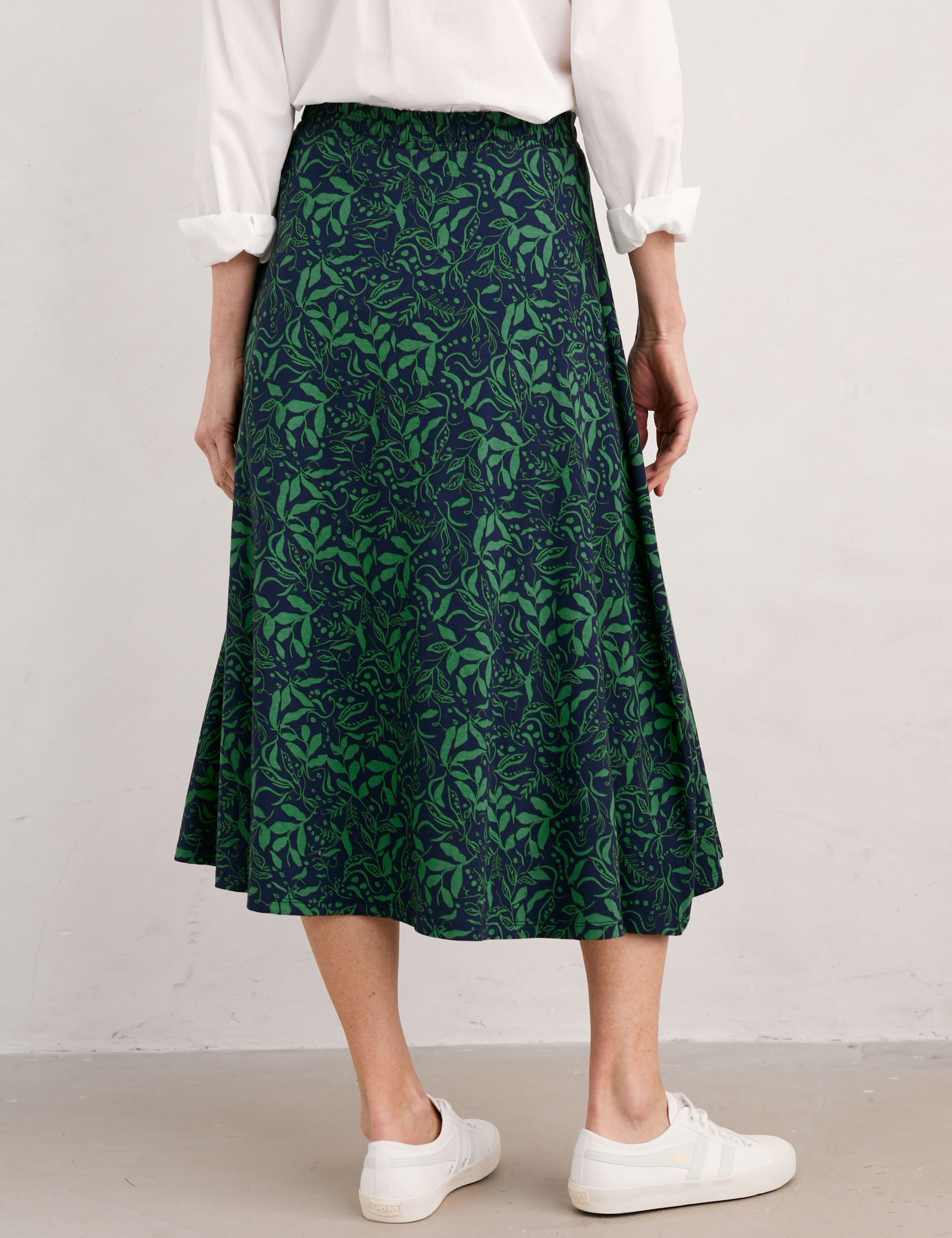 Floral Midi A-Line Skirt 4 of 5