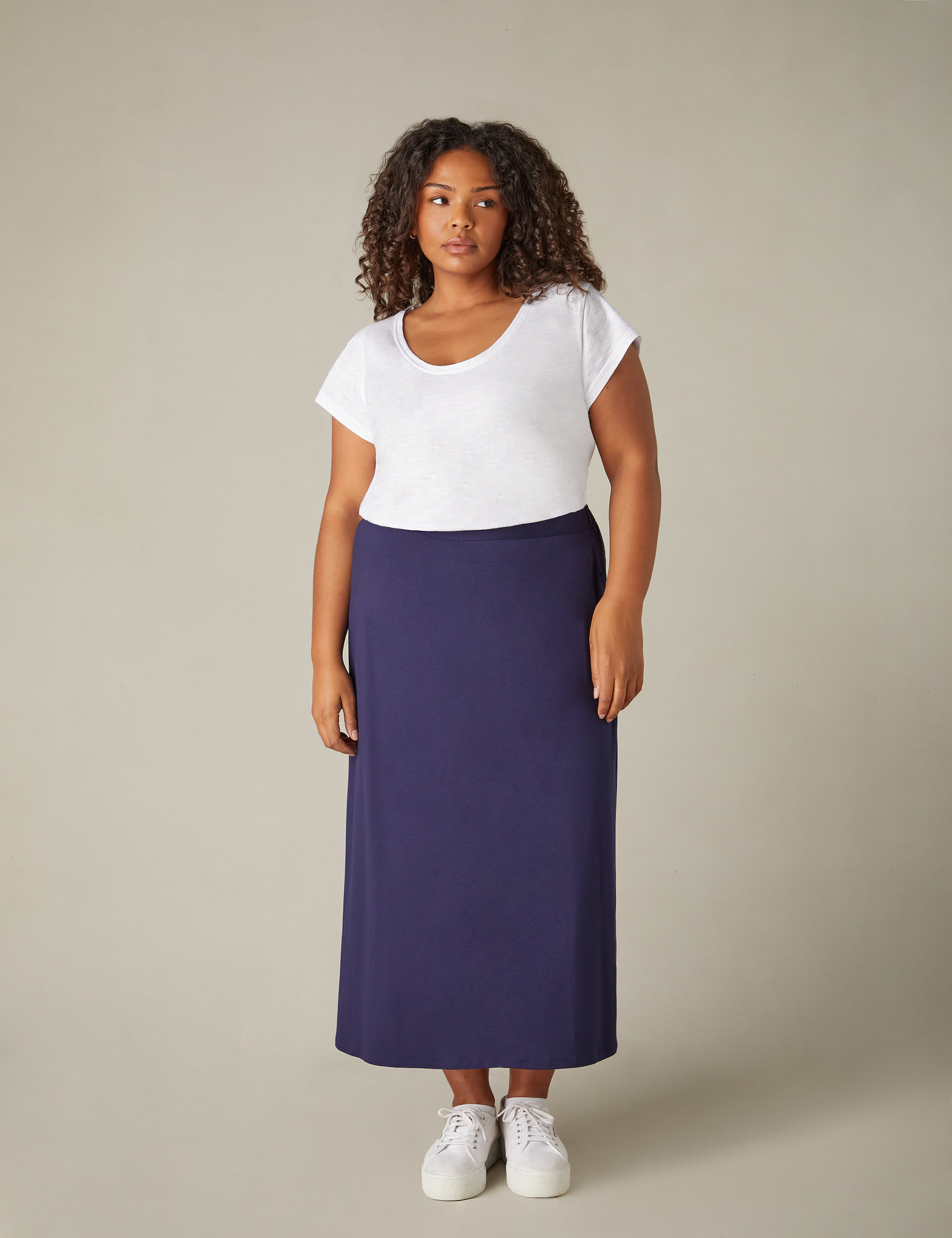 Jersey Midaxi Slip Skirt 1 of 5