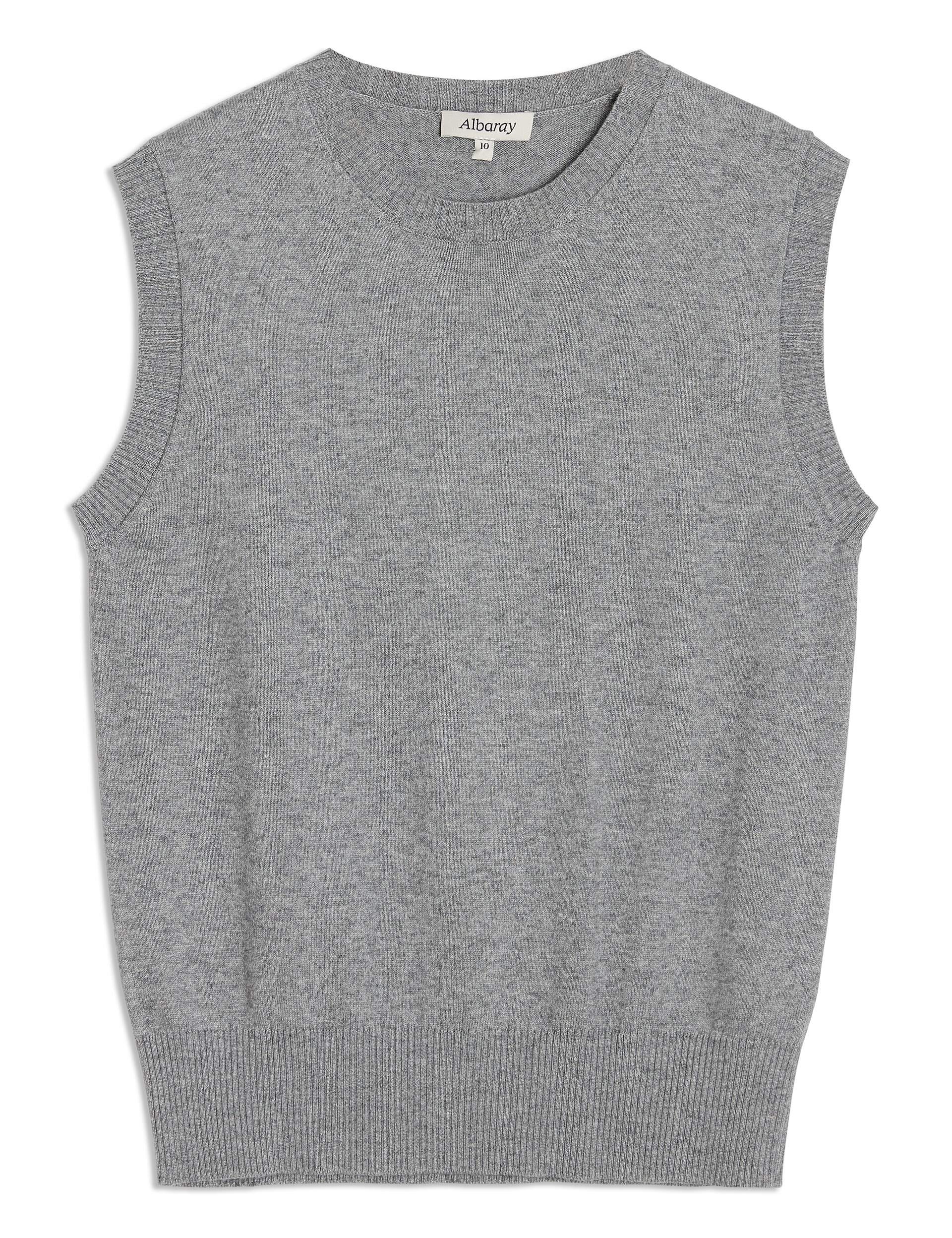 Cotton Blend Knitted Vest Top with Wool 3 of 5