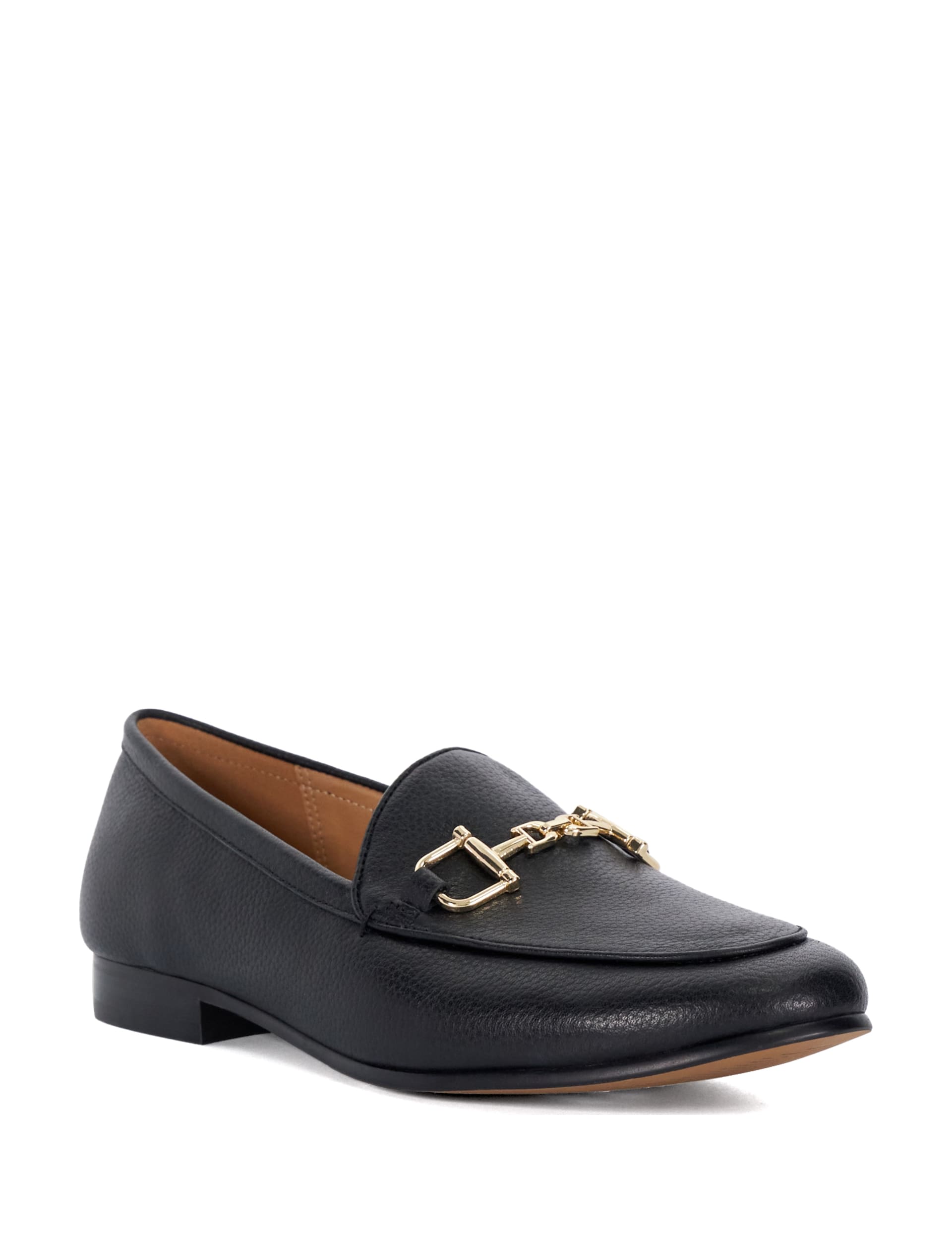 Leather Slip On Flat Loafers 2 of 5